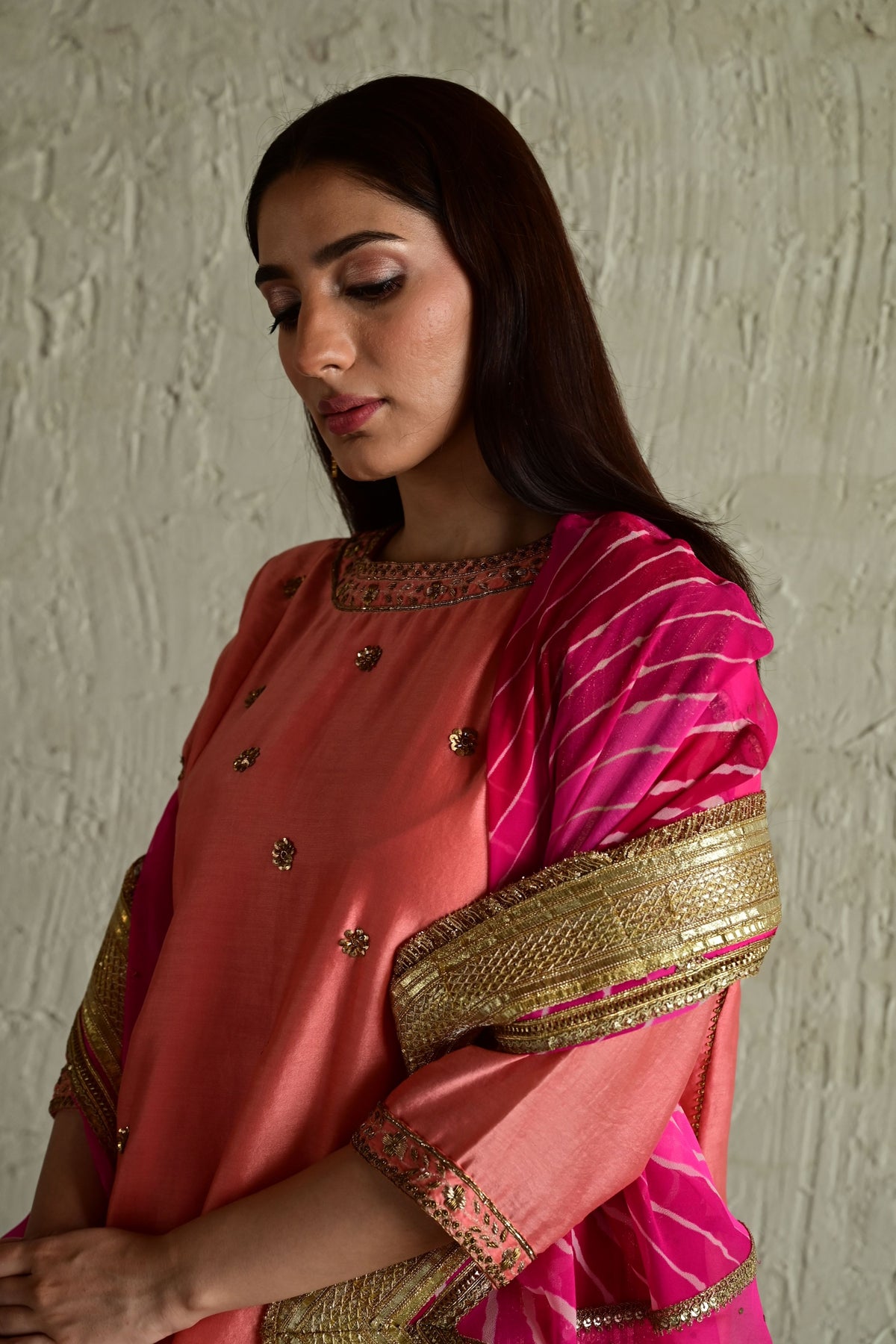 Rose Pink Padma Choga Set