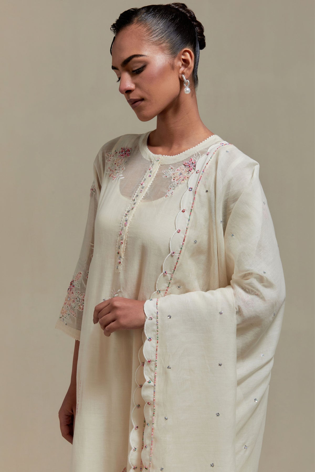 Pink Cotton Dupatta