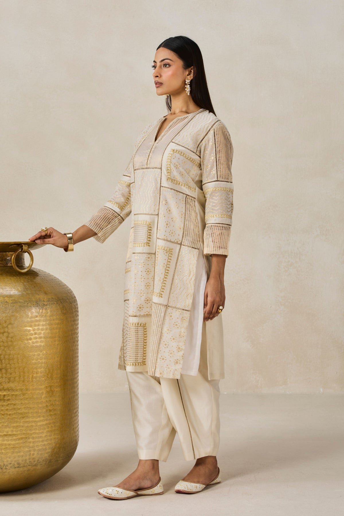Chanderi Kurta Salwar Set