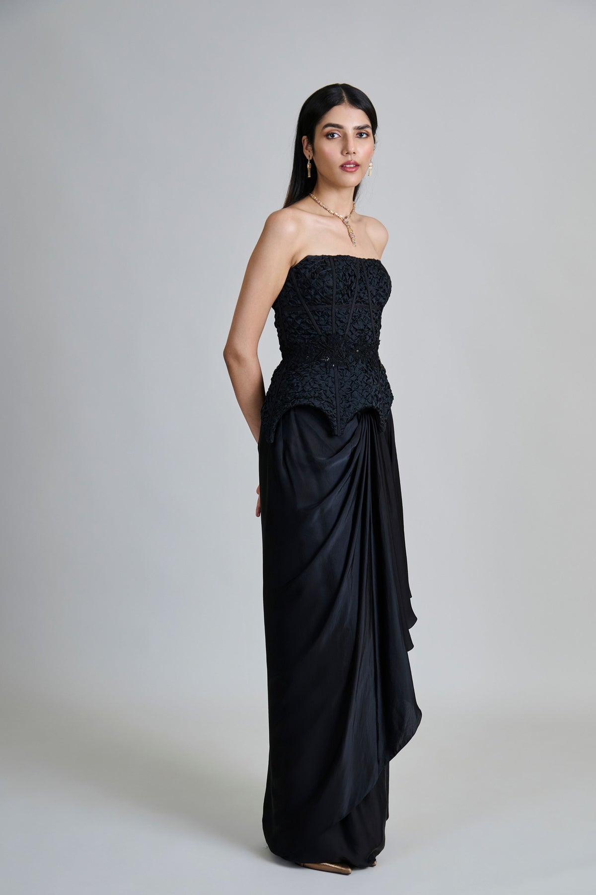 Ciara Black Skirt Set