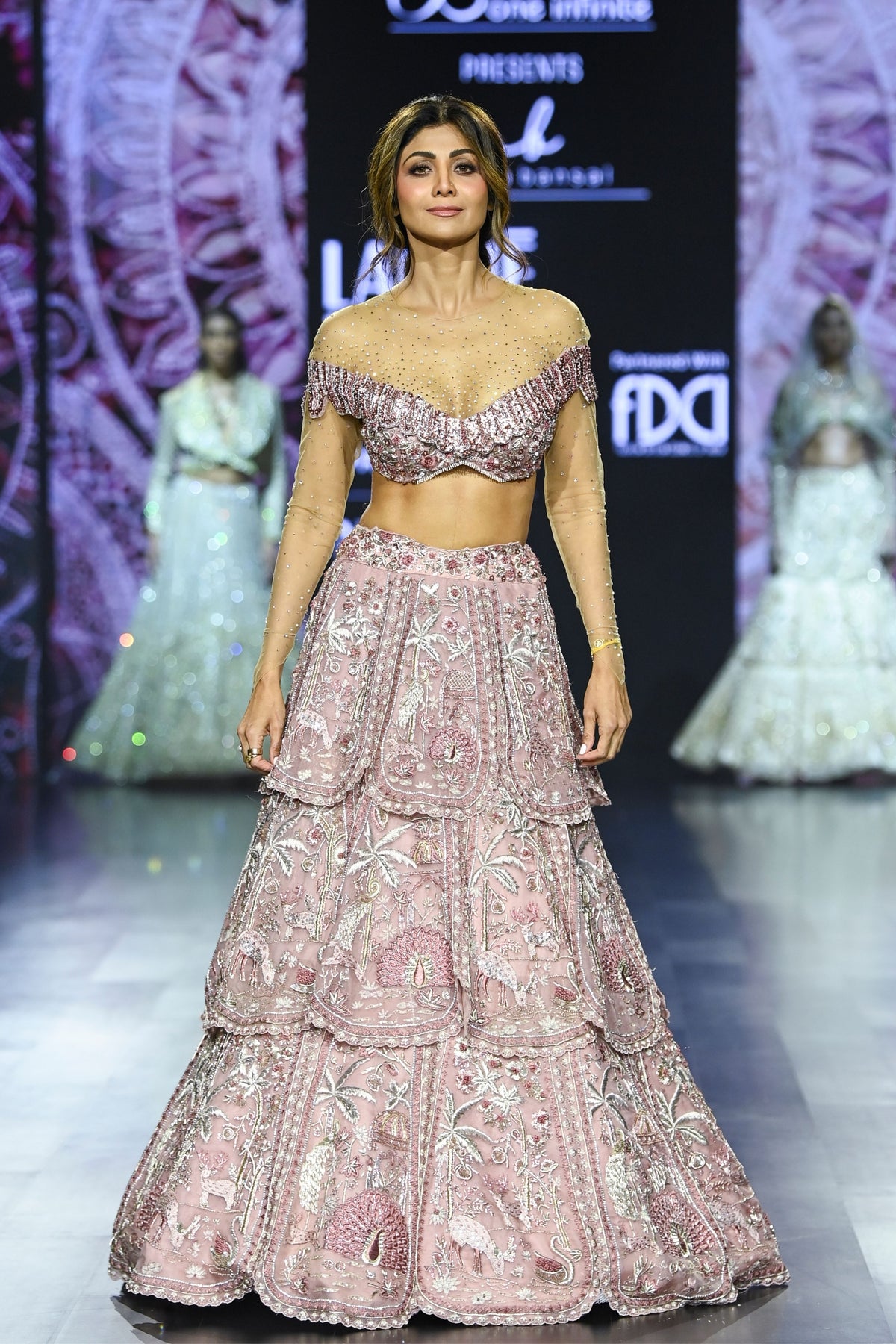 Mrigh Mayuri Petal Lehenga Set