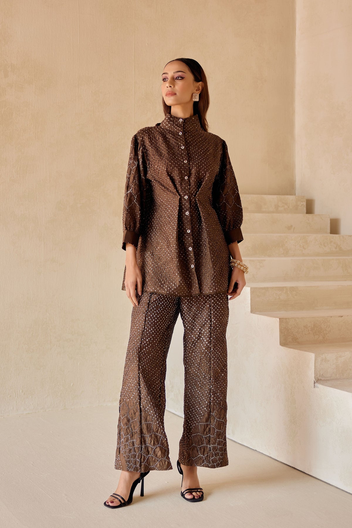 Shirt Jacket in Brown