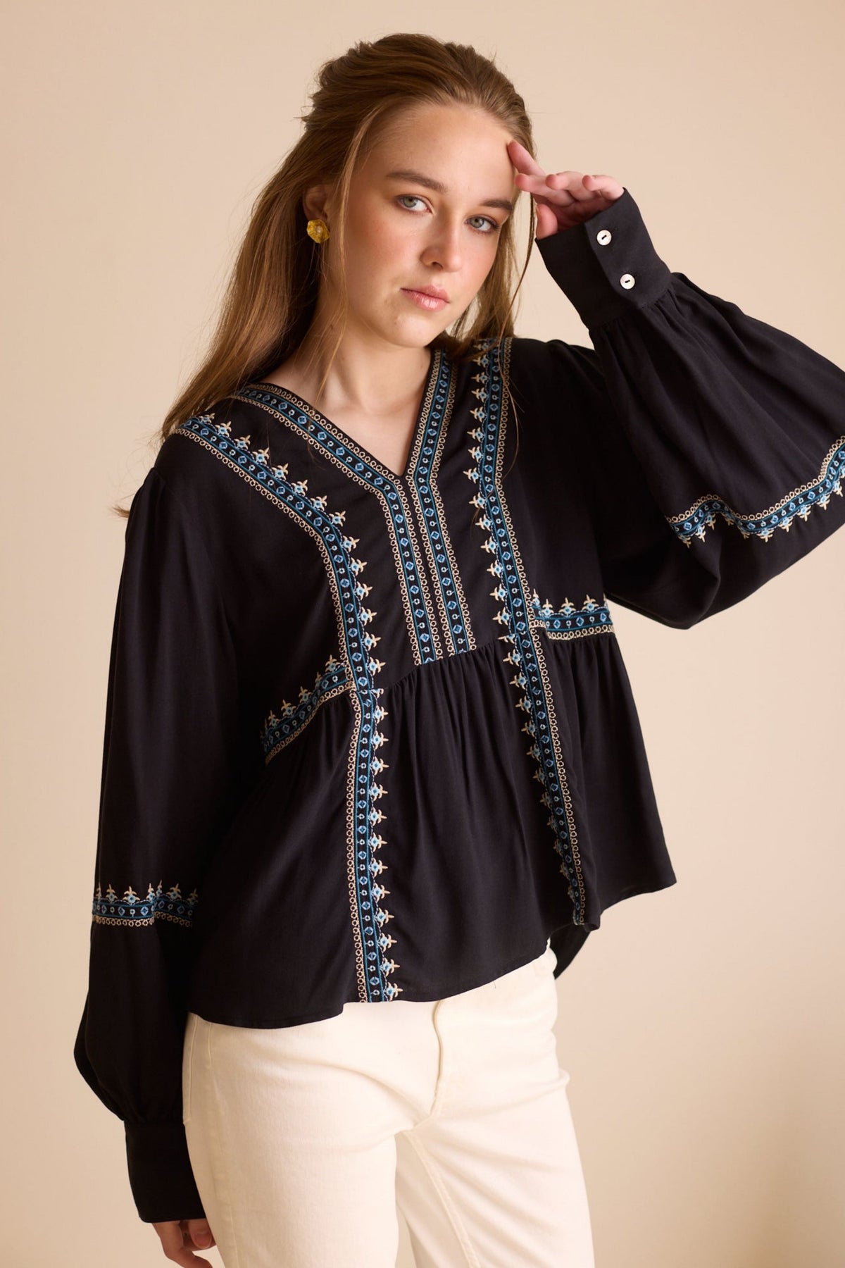 Aria Navy Top