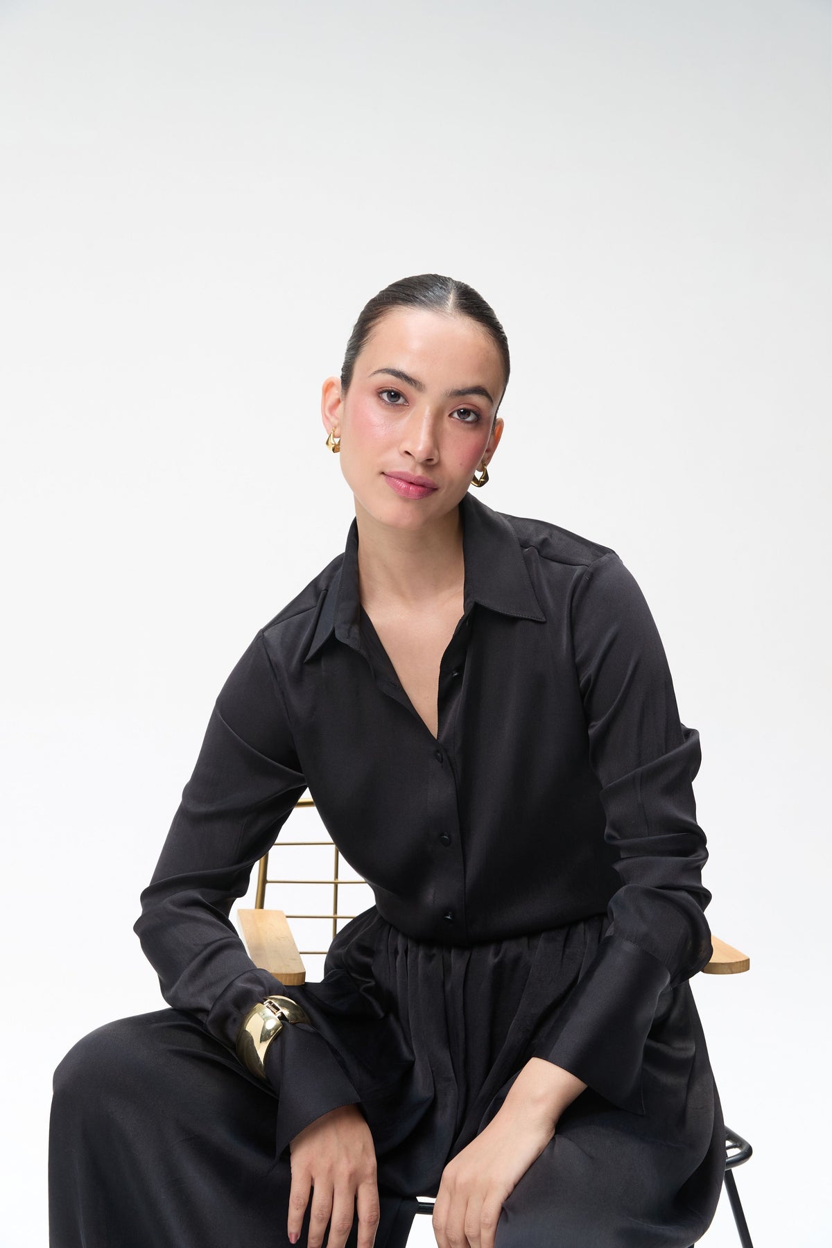 Black Silk Shirt