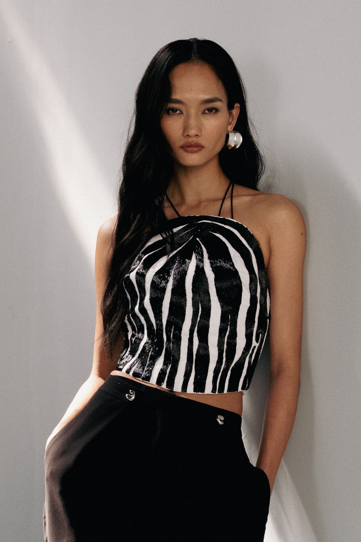 Zebra Embroidered Corset