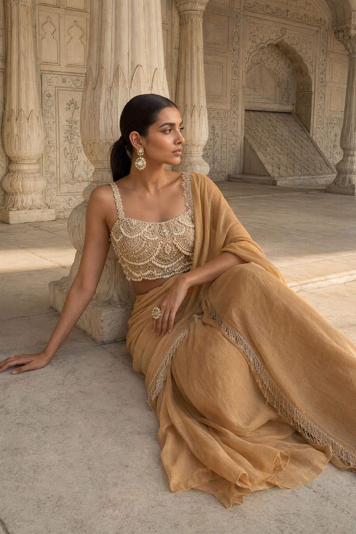 Muktavali Draped Saree Set