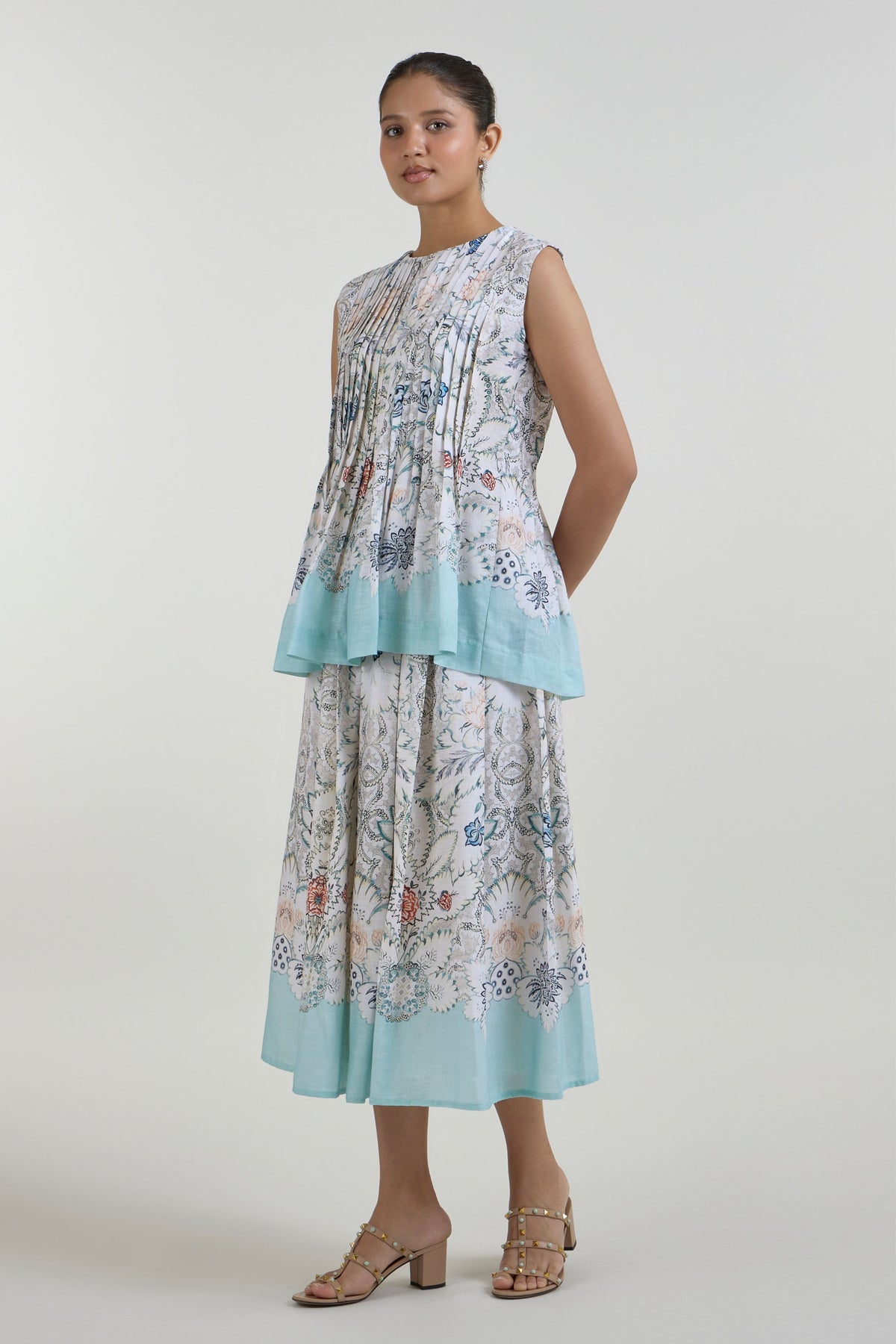 Tyla Accordian Skirt Set