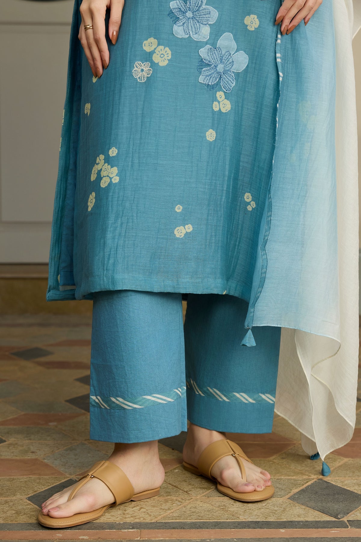 Ocean Applique Kurta Set