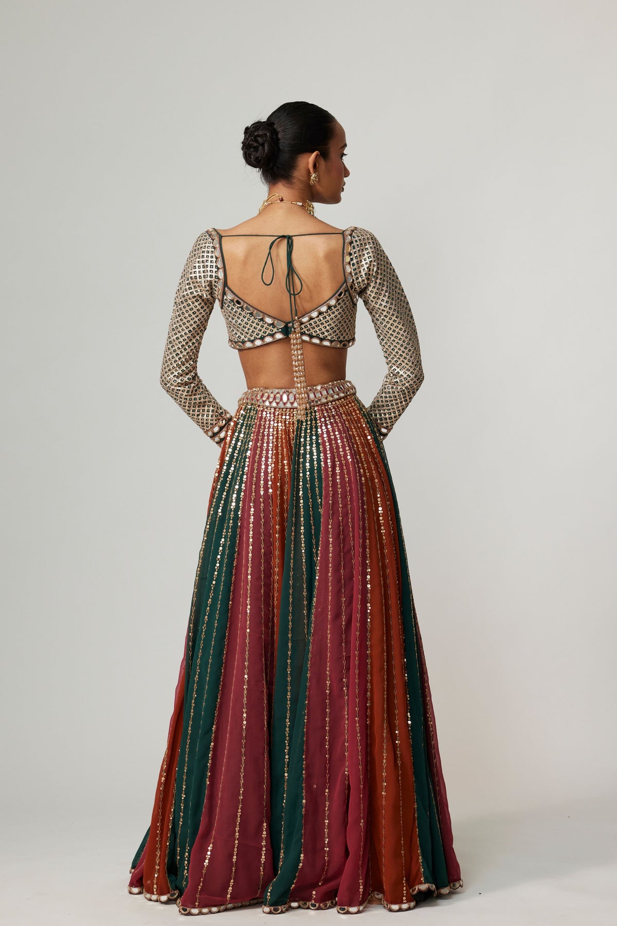 Cranberry Lehenga Pant Set