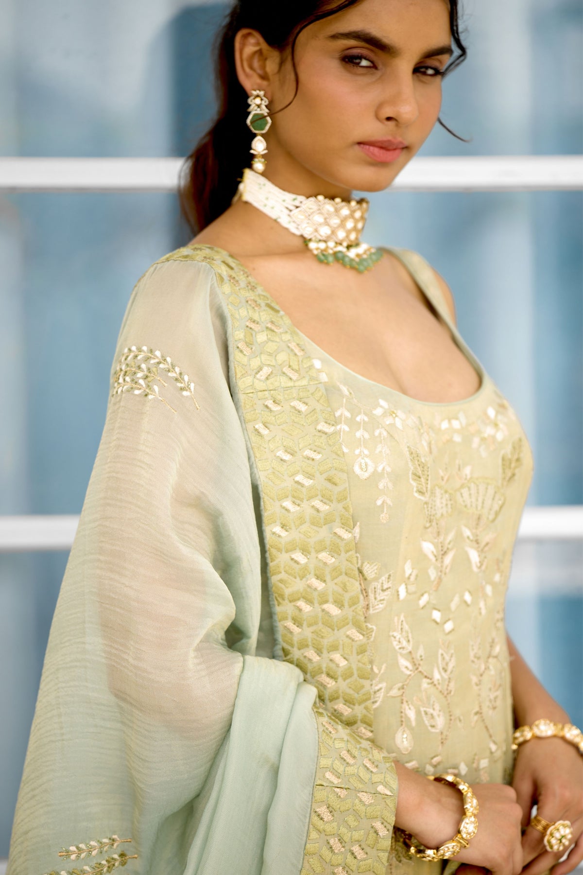 Moss Mirage Sharara Set