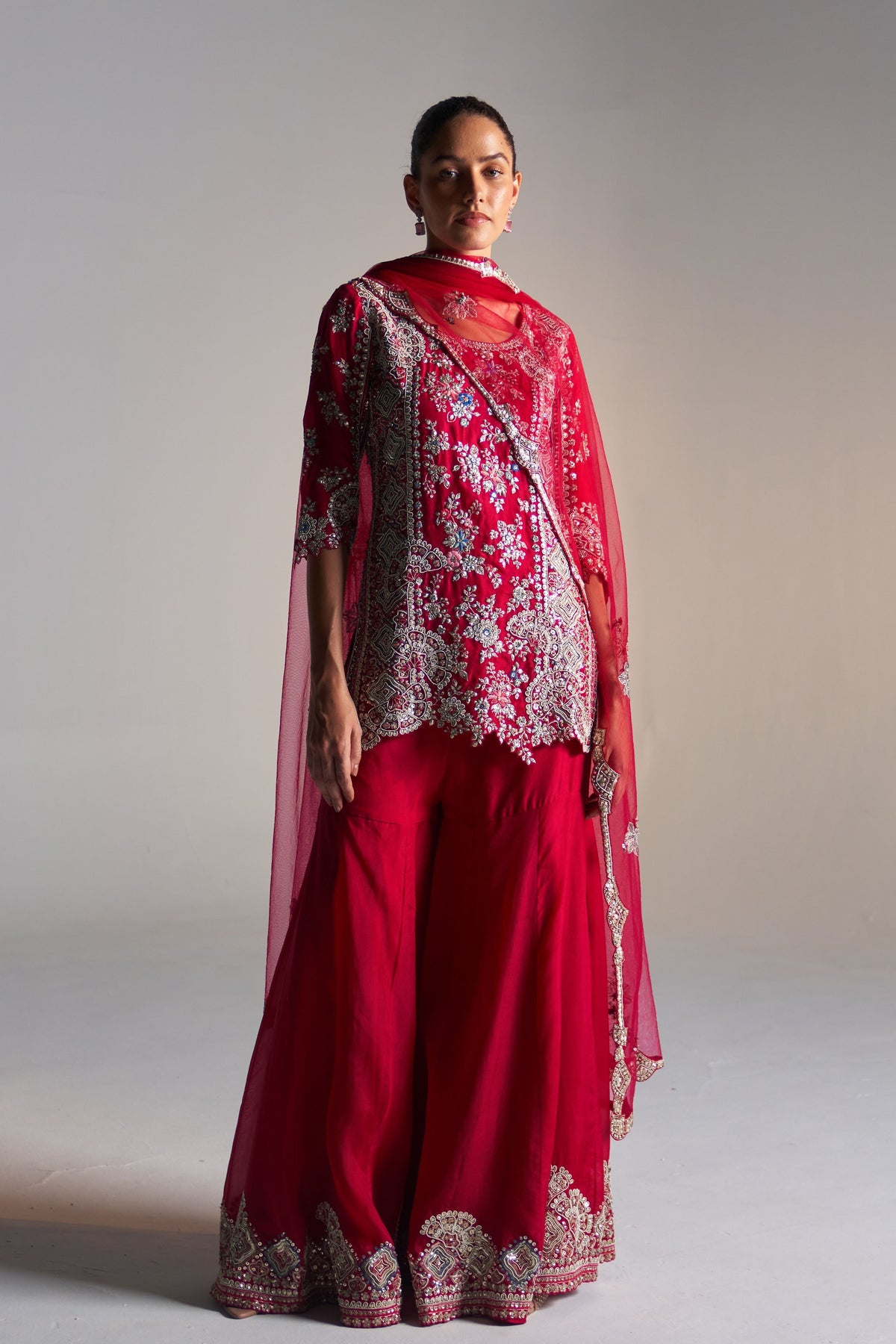 Cut Ruby Sharara Set
