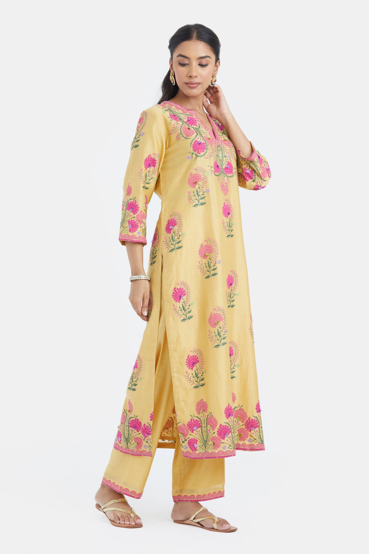 Yellow Straight Kurta Set