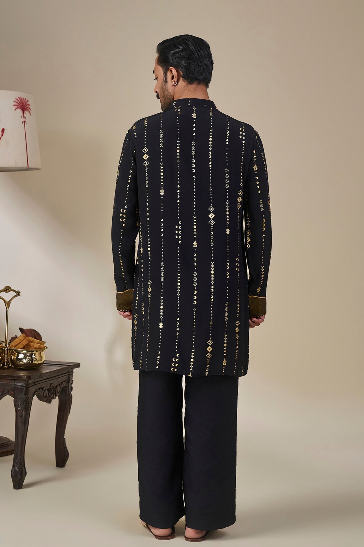Black Celestial Moonfall Kurta
