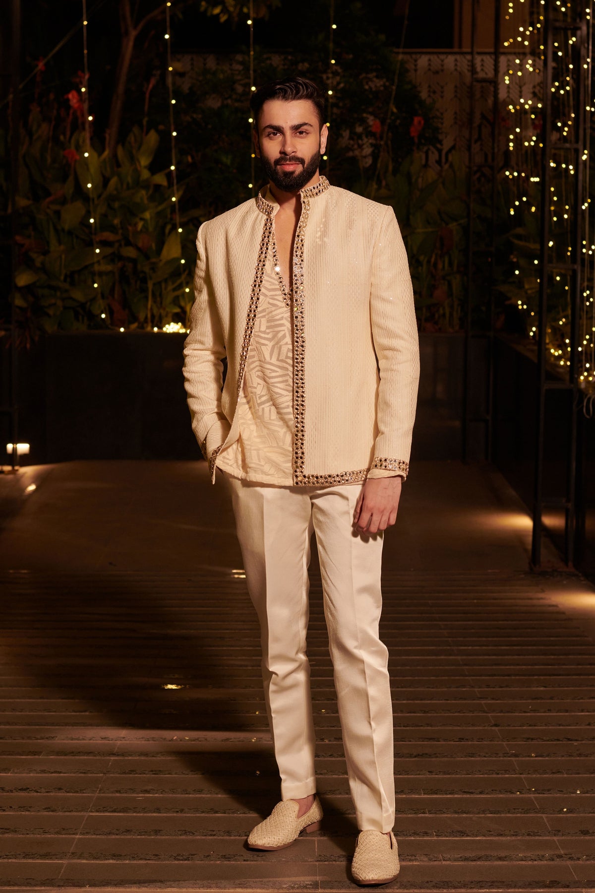 Ivory Mens Jacket Set