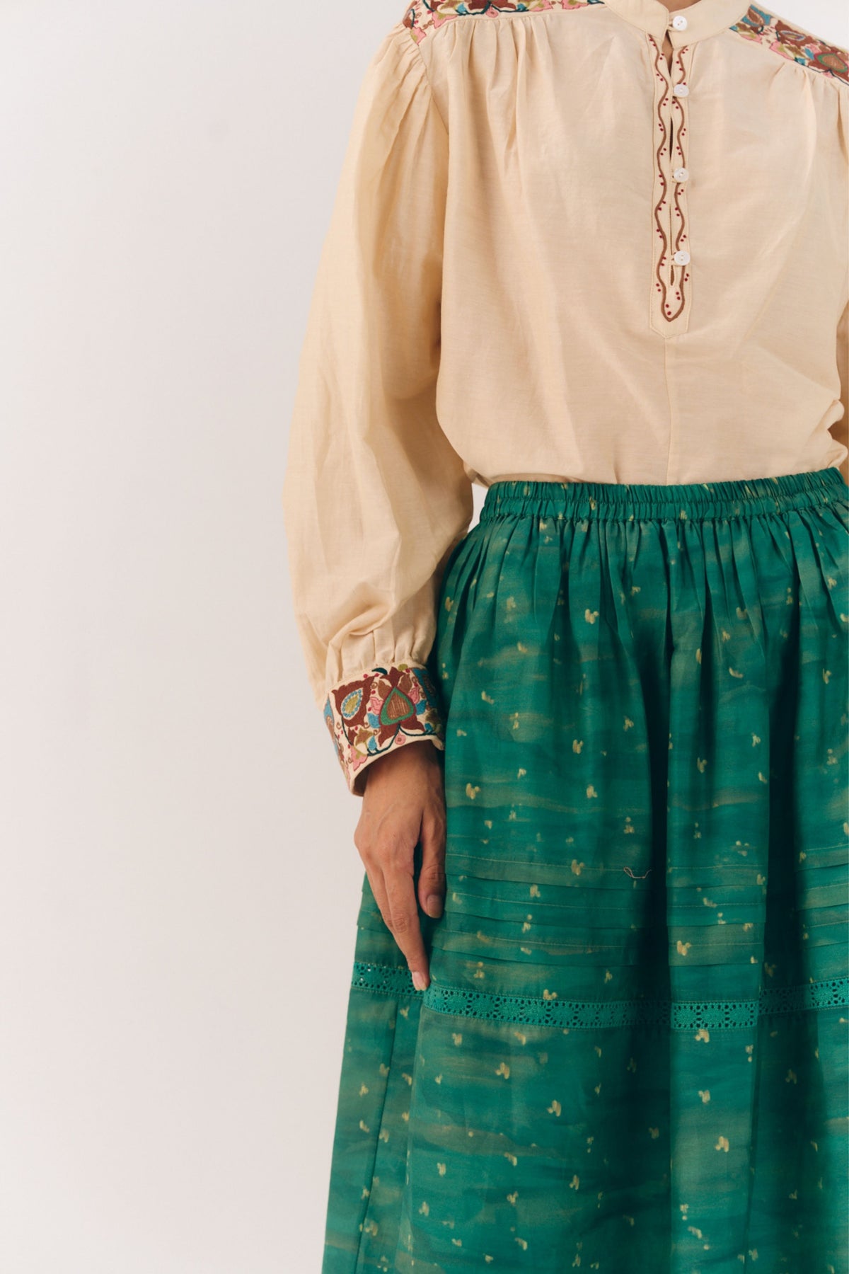 Peasant Ivory Top