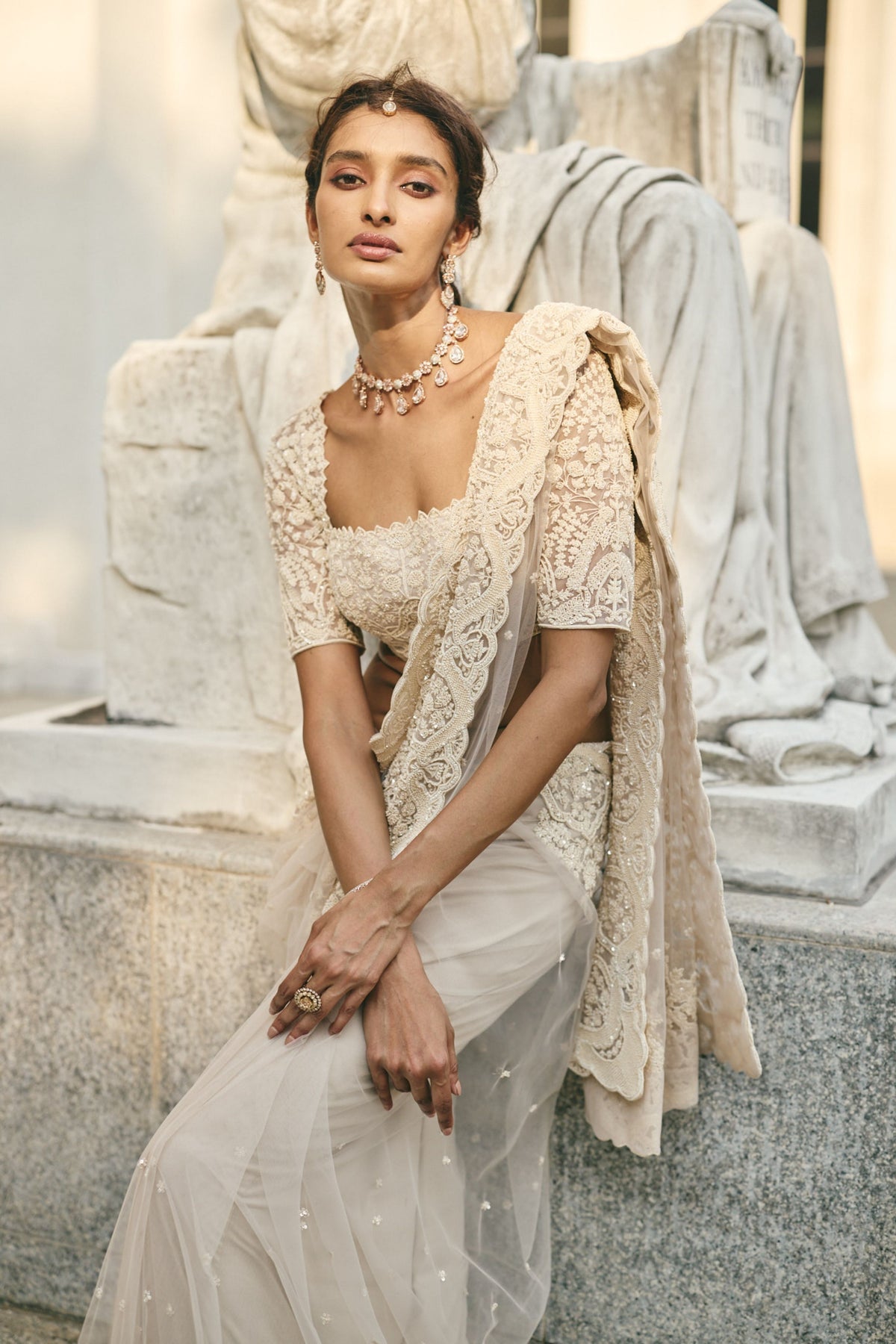 Carmine Saree