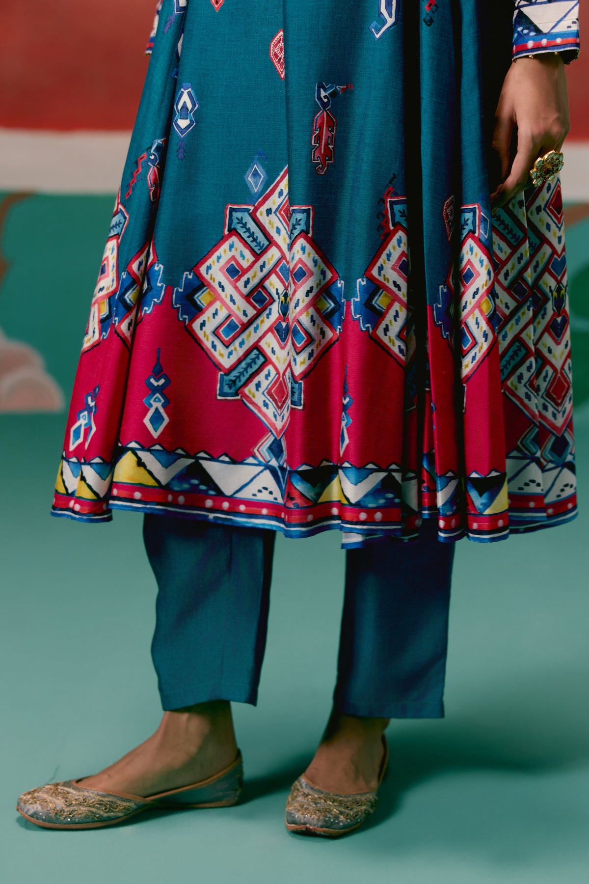 Aztec Anarkali Set