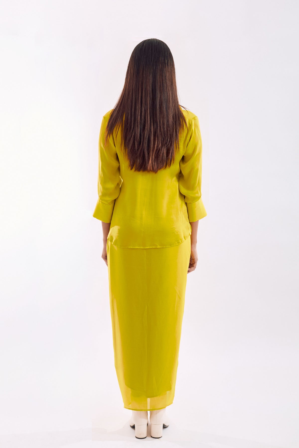 Lime Side Tie Co-ord Set