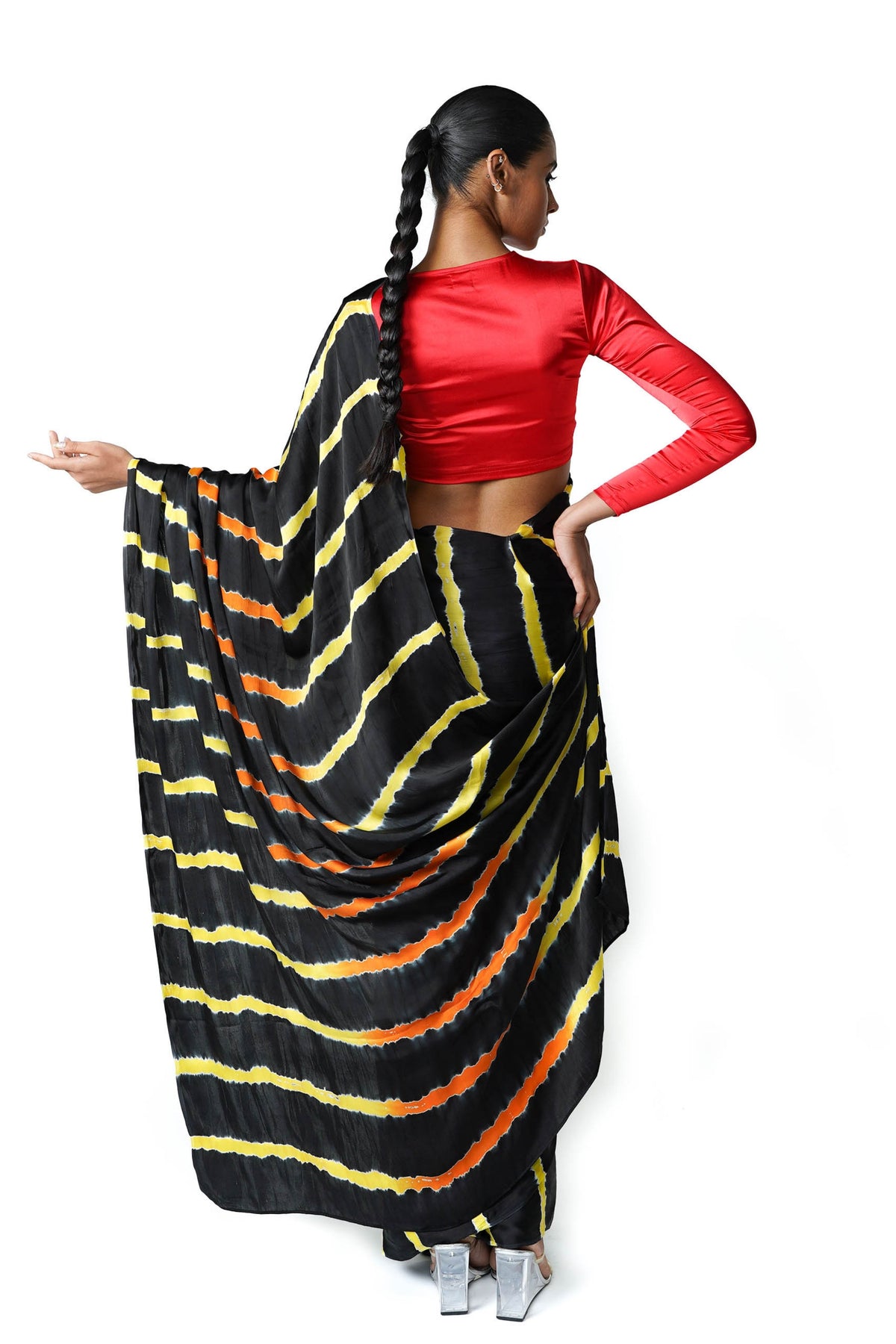 Lava Tie Dye Saree