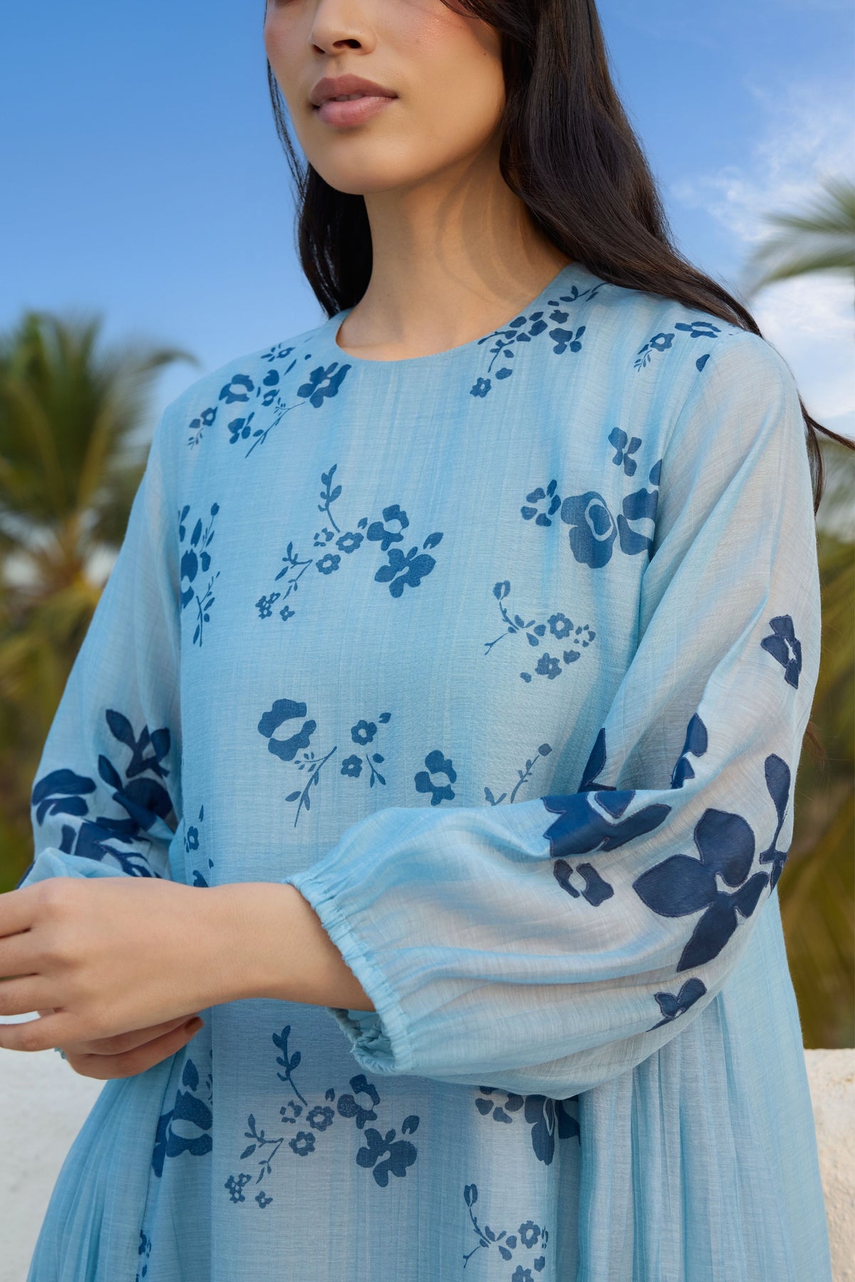 Sky Floral Dress