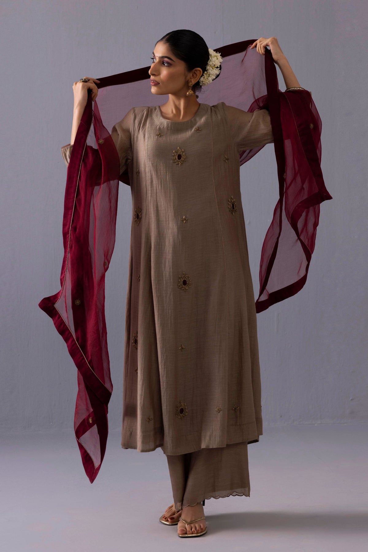 Noor Beige Kurta Set