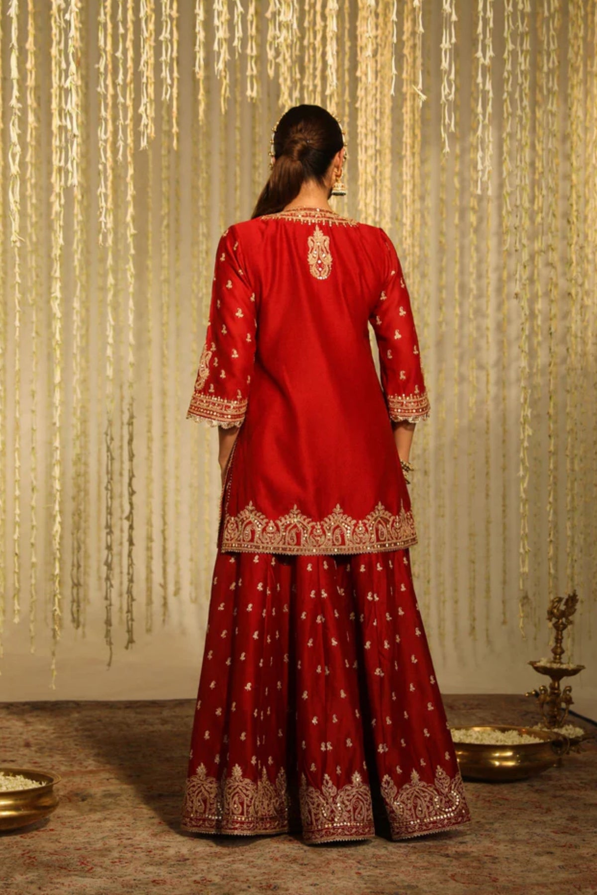 Mishika Red Sharara Set