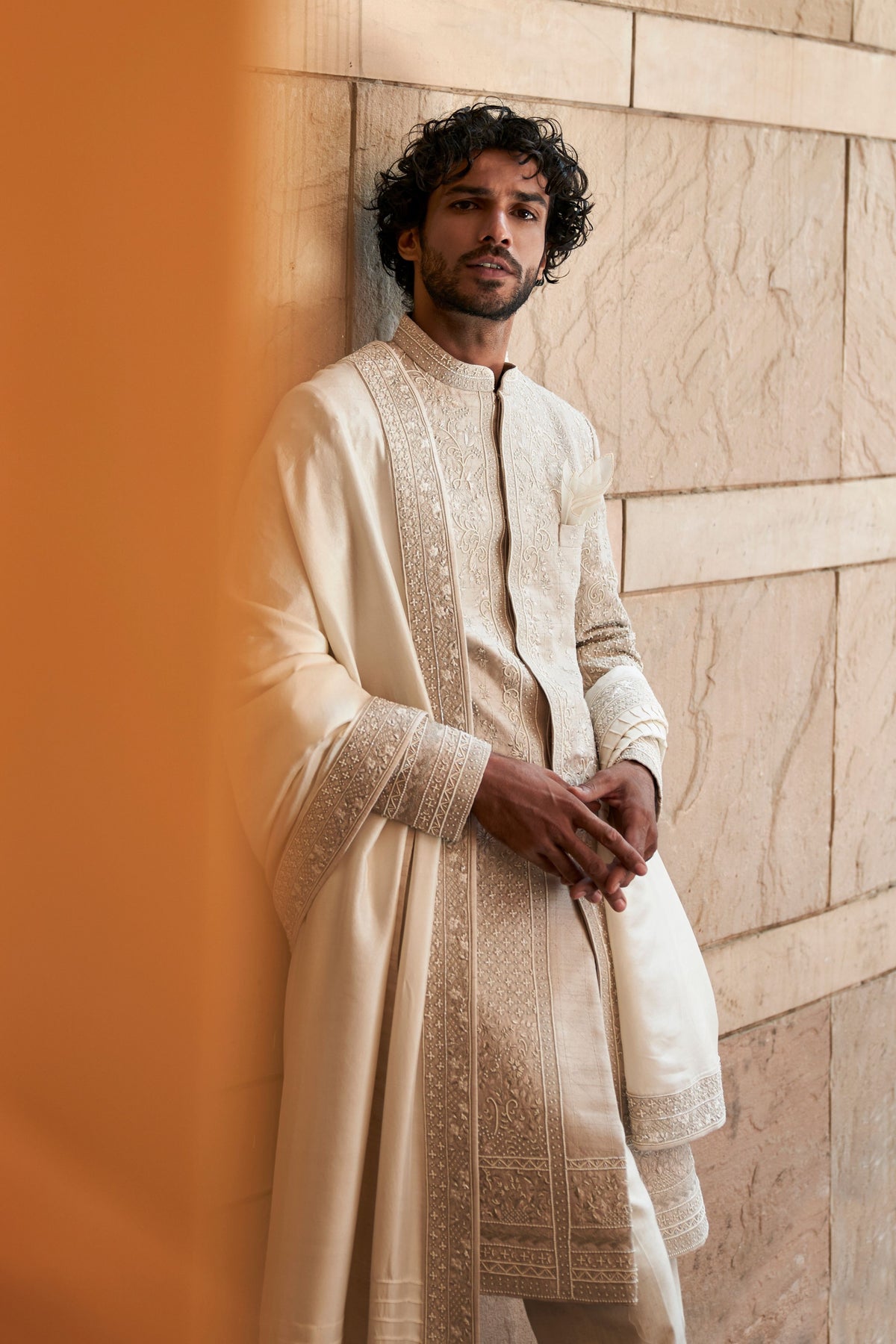 Ivory Rose Sherwani Set