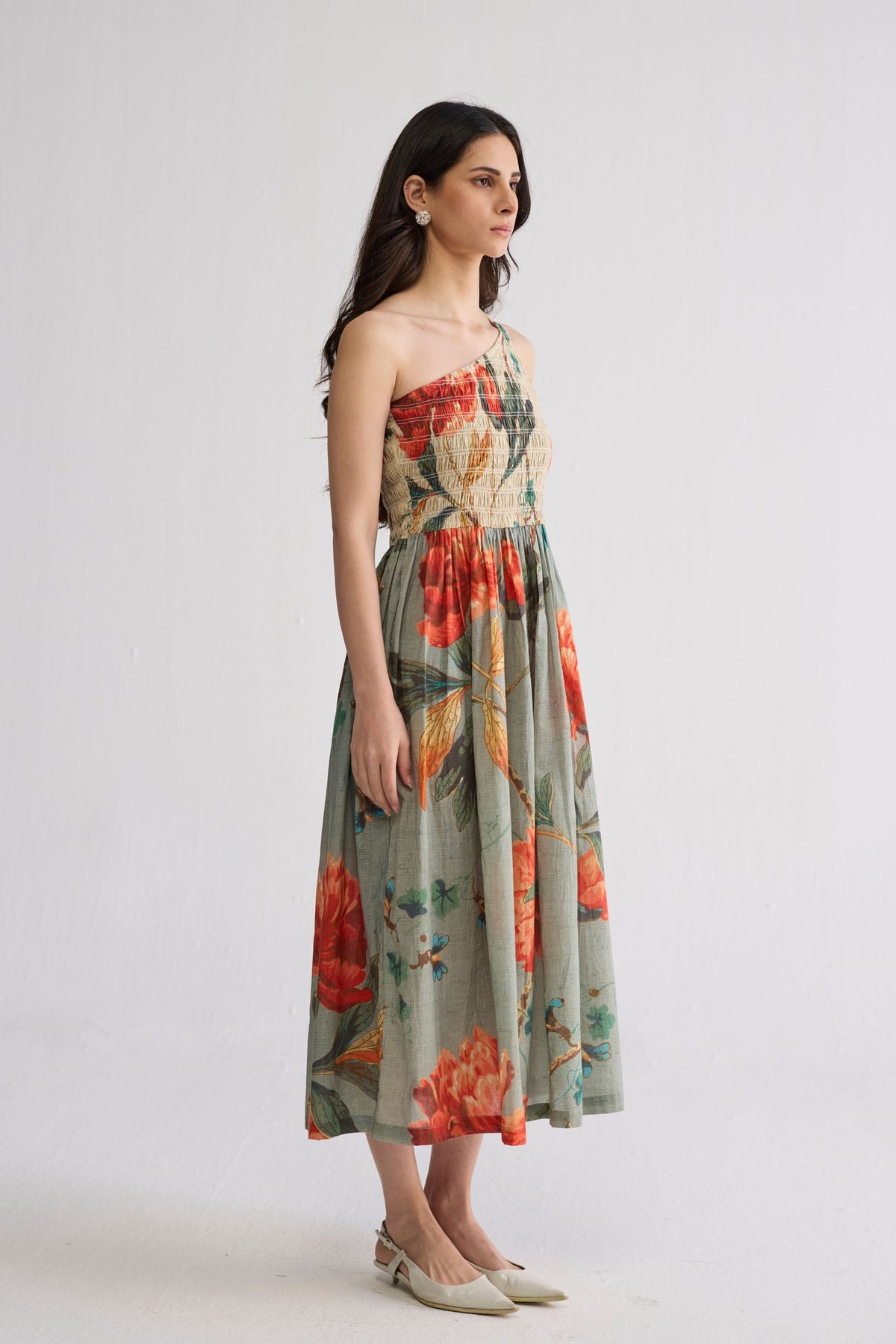 Cabbage One Shoulder Dress
