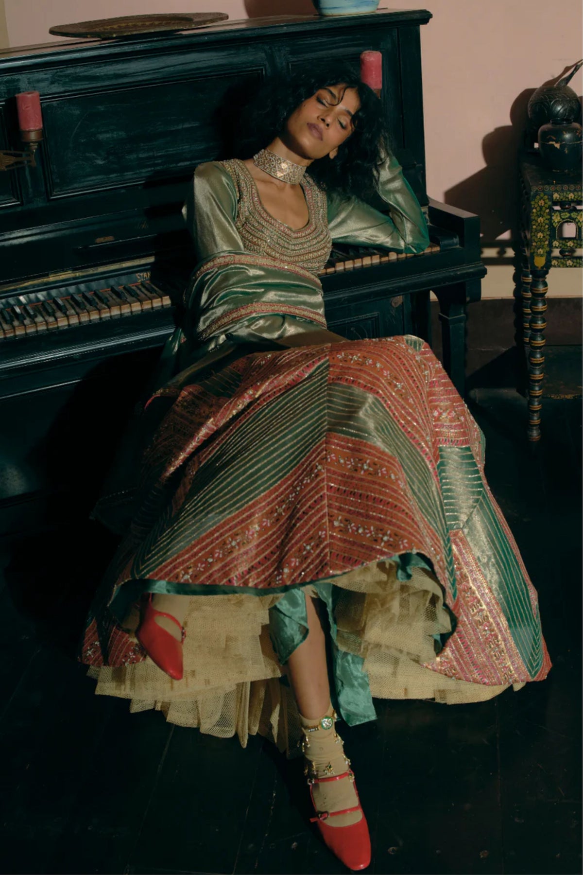 Emerald Skirt Set