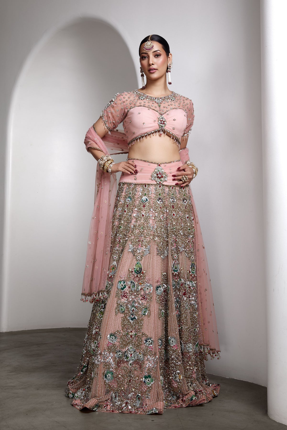 Regal Pink Lehenga Set