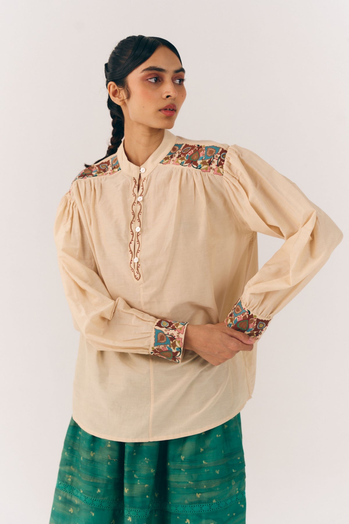 Peasant Ivory Top