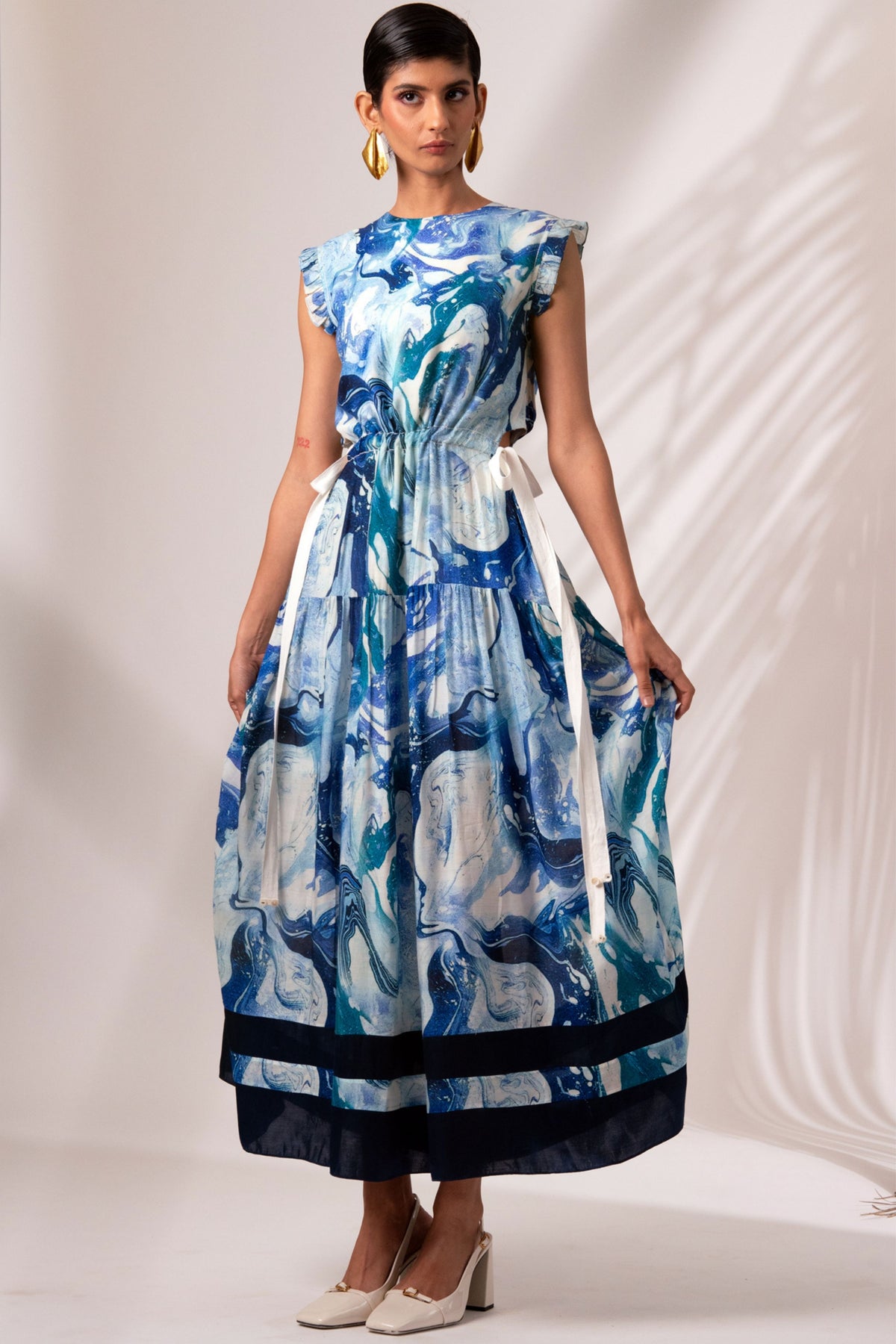 Denise Ruffled Midi Dress