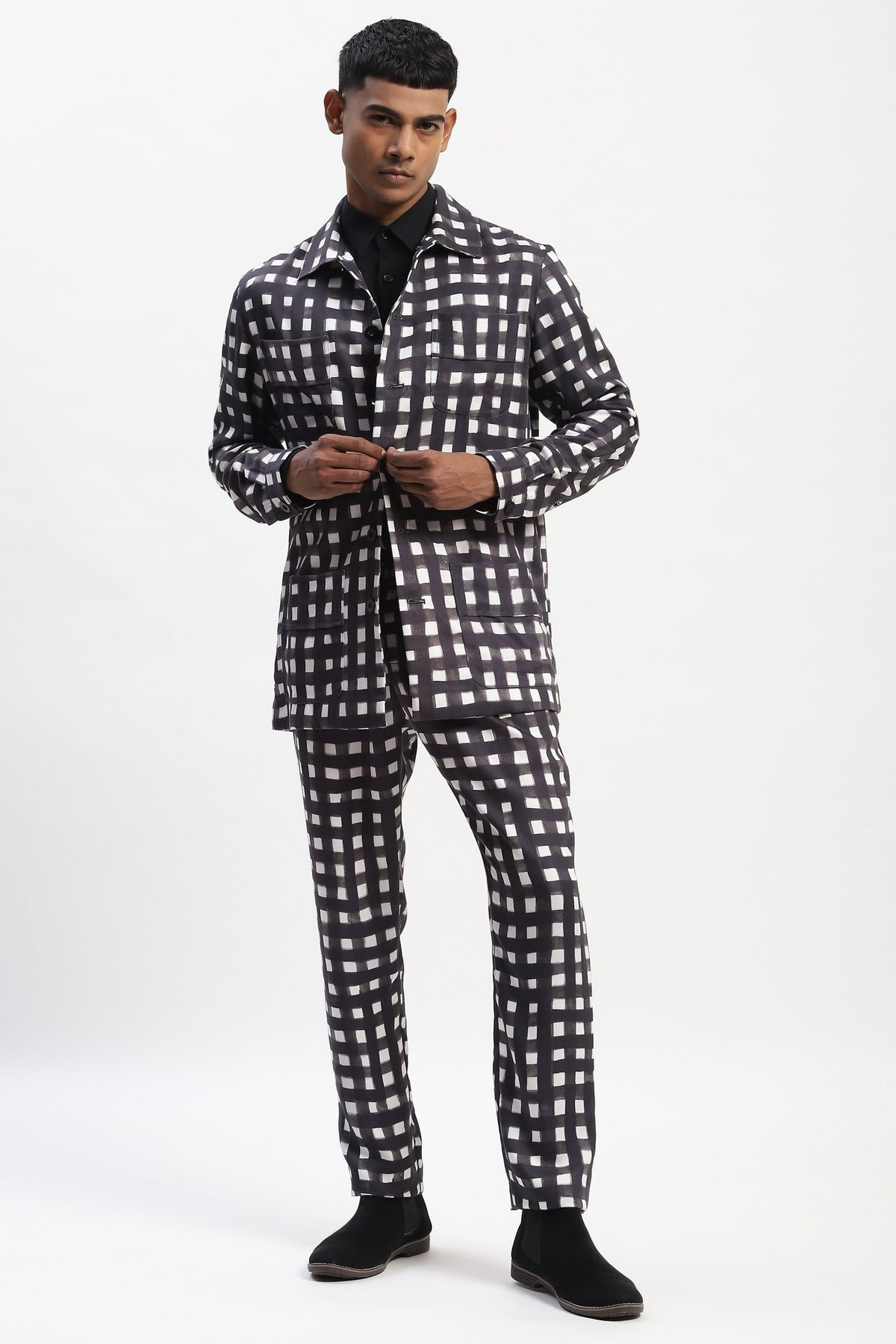 Watercolour Checks Trouser