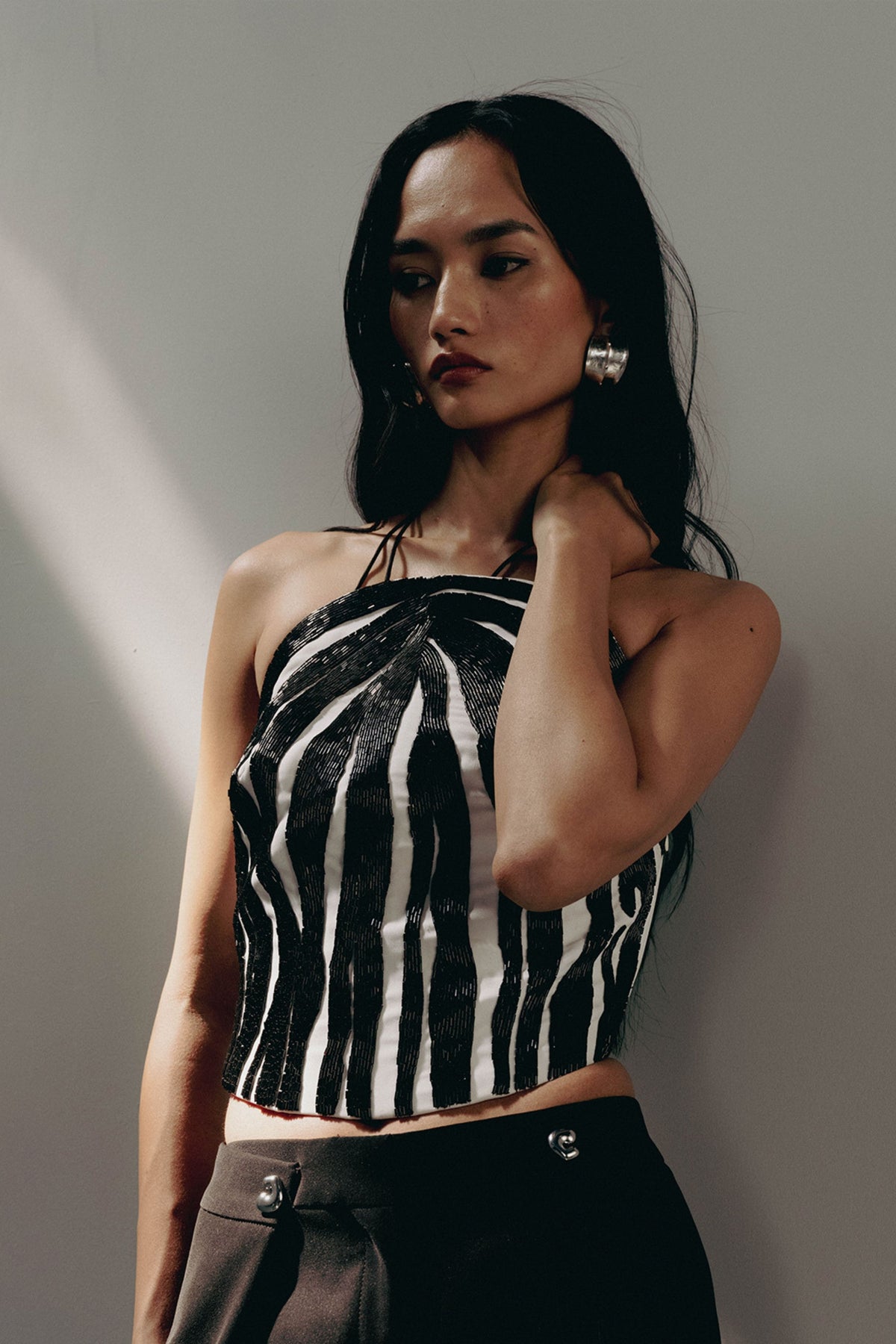 Zebra Embroidered Corset