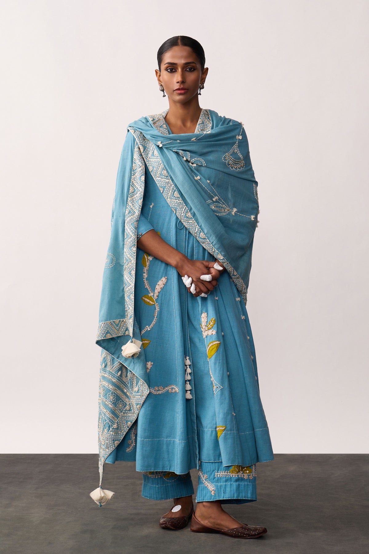 Kittur Rani Blue Dupatta