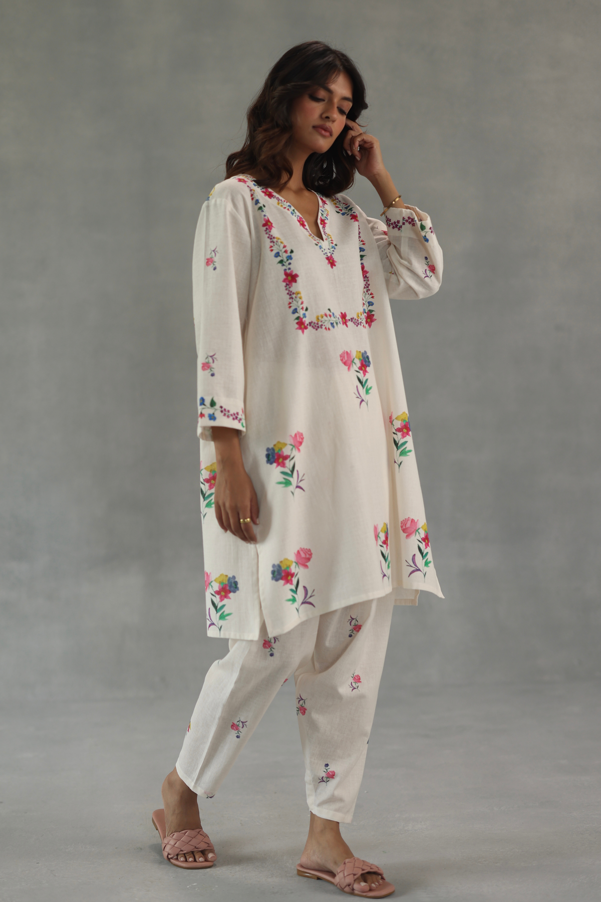 Ivory Jardin Tunic Set