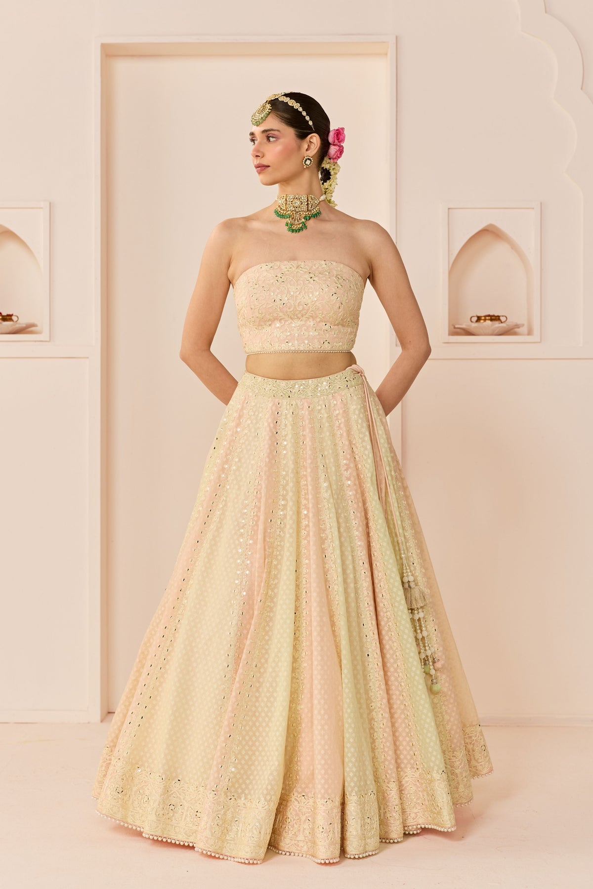 Umaiza Carnation Pink Lehenga Set