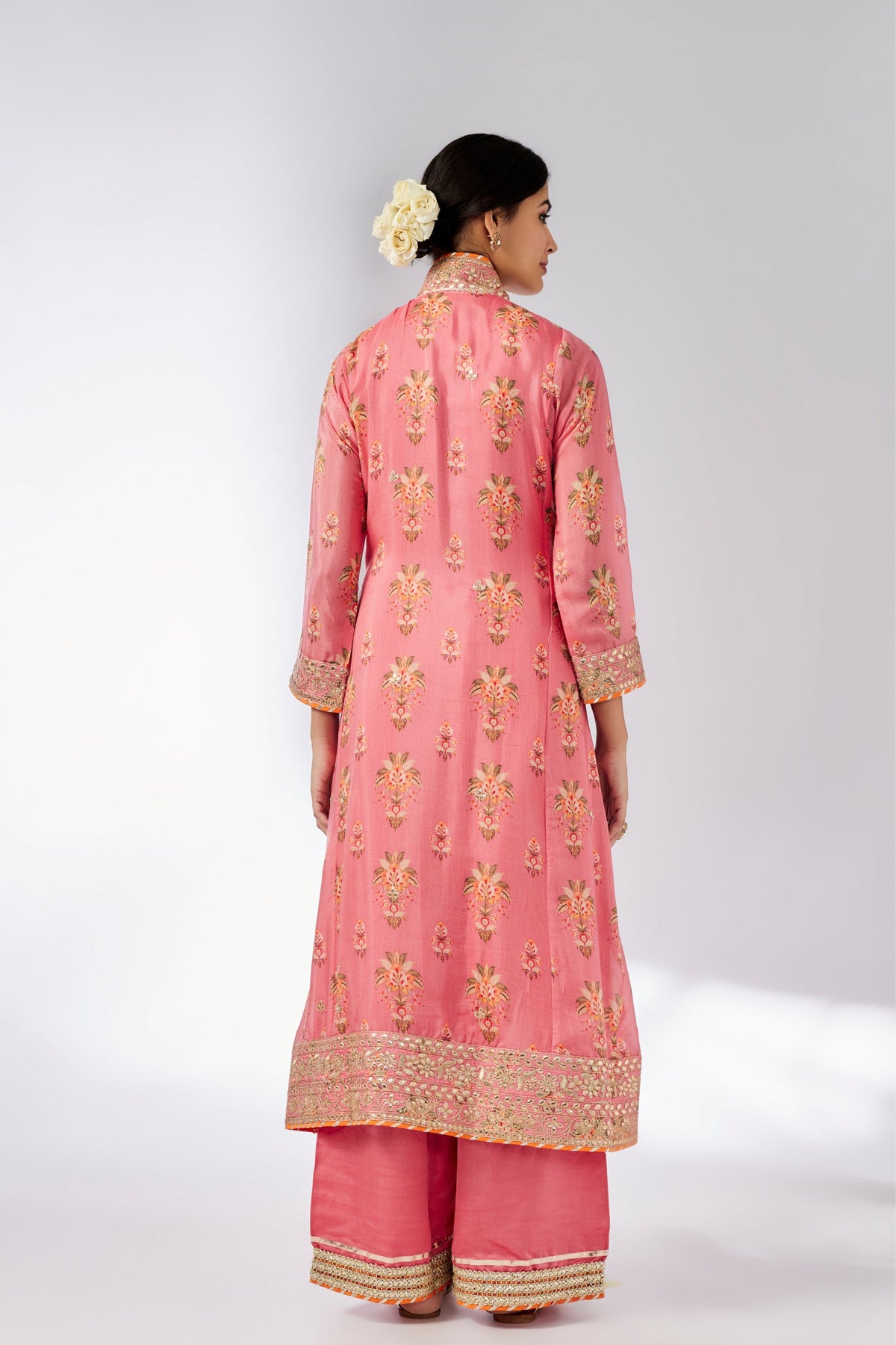 Pink Mansi Kurta Palazzo Set