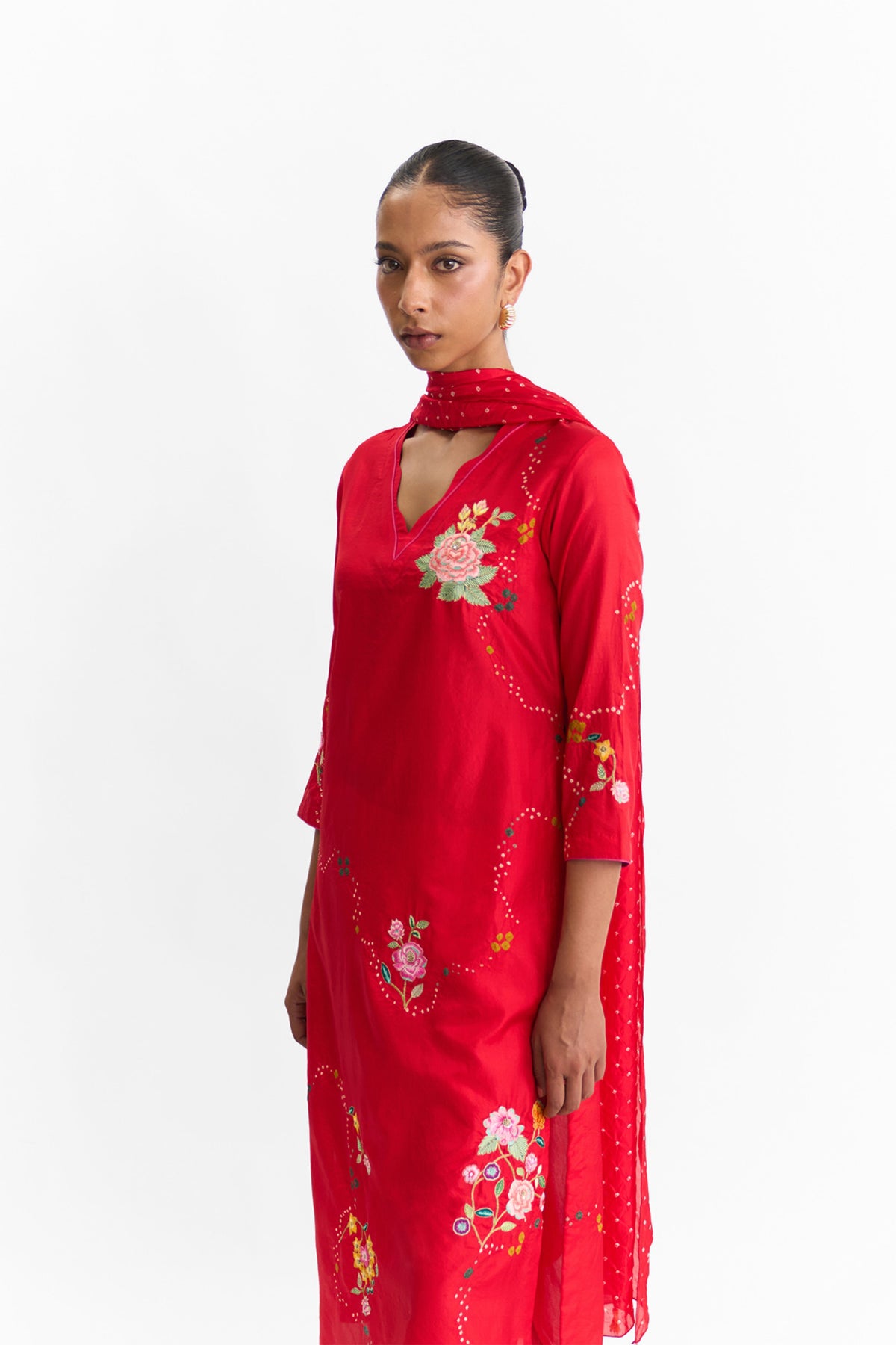 Yuki Red Kurta Set