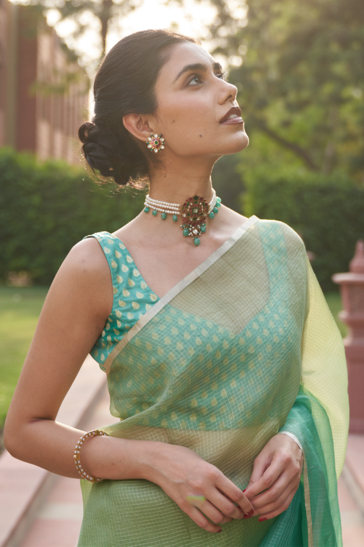 Urmi Green Saree