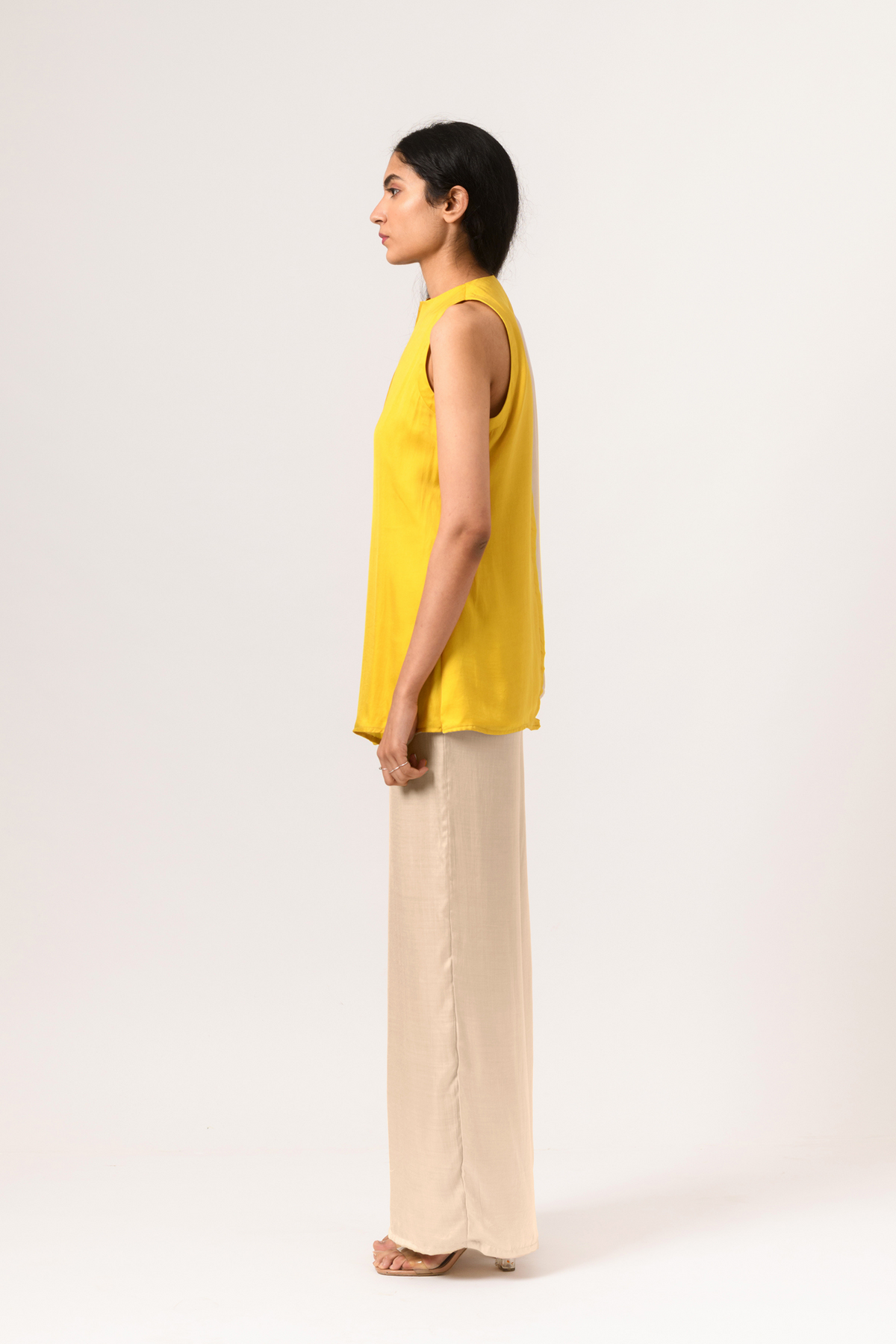 Yellow ecru halter neck co-ord
