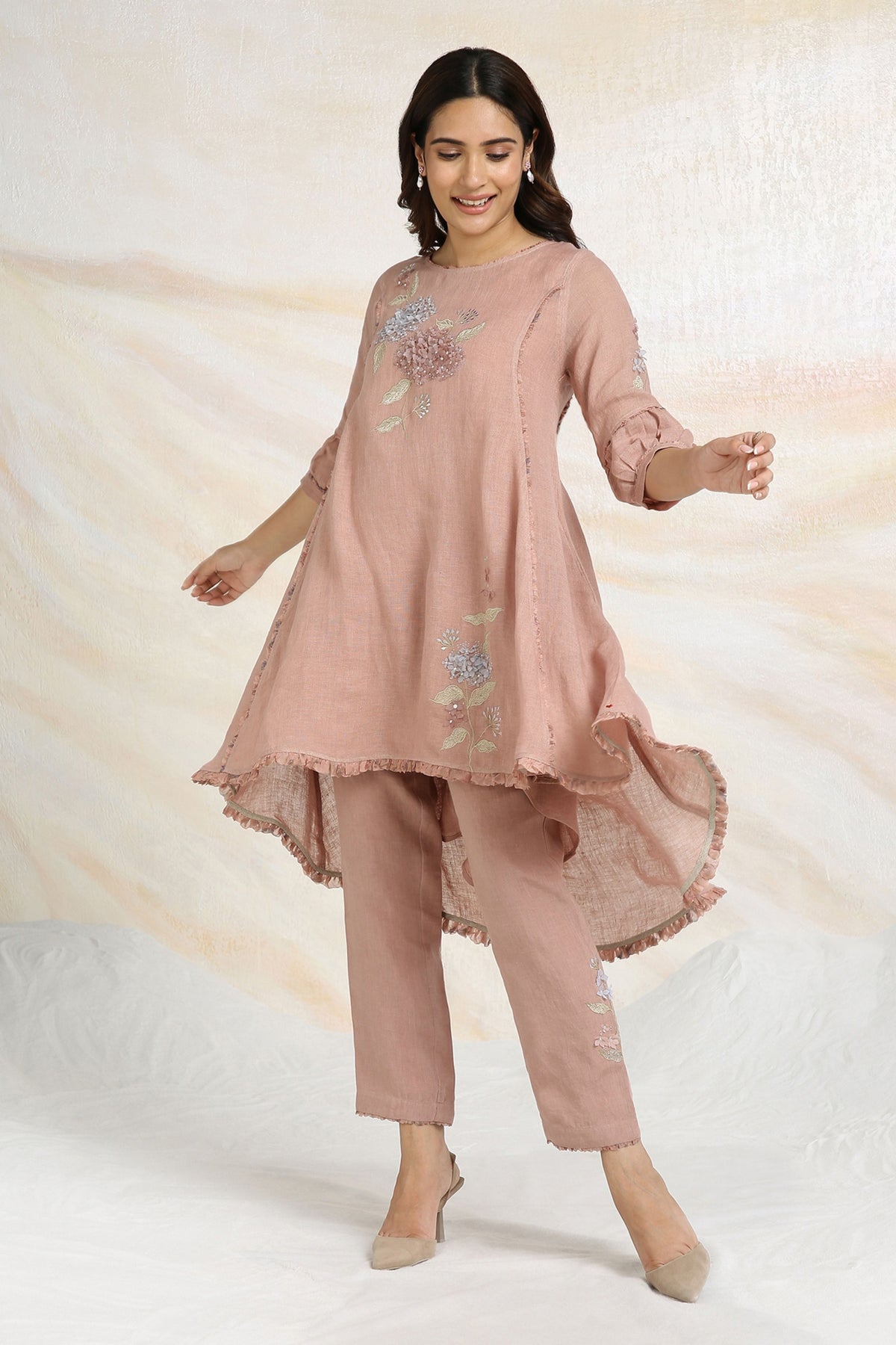 Hydrangea Pink Tunic Set