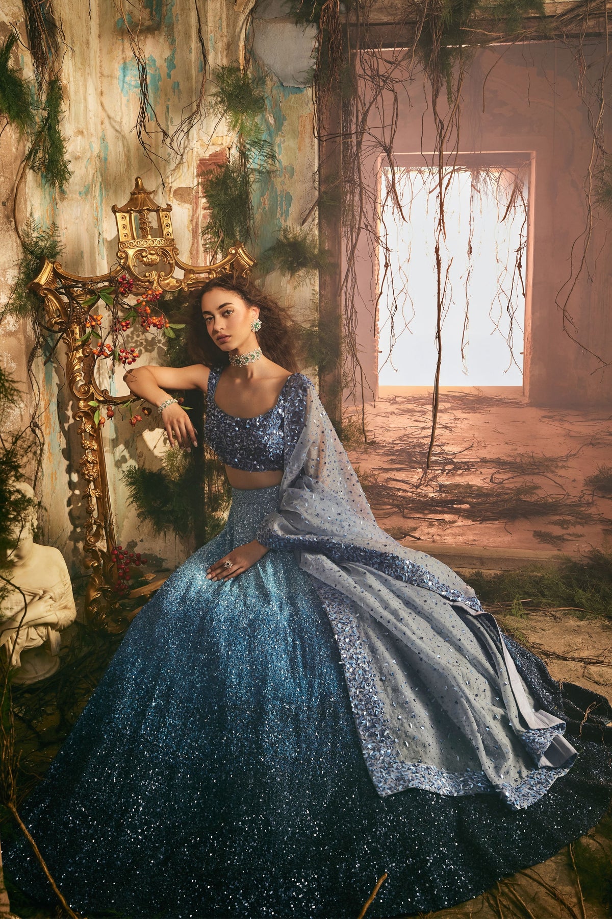 Ocean Starlight Lehenga Set