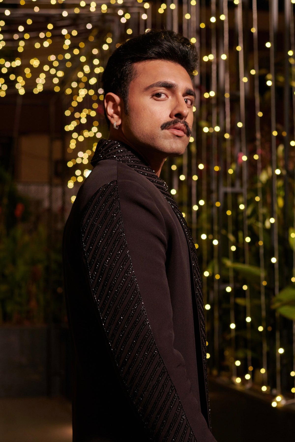 Jet Black Mens Kurta Set