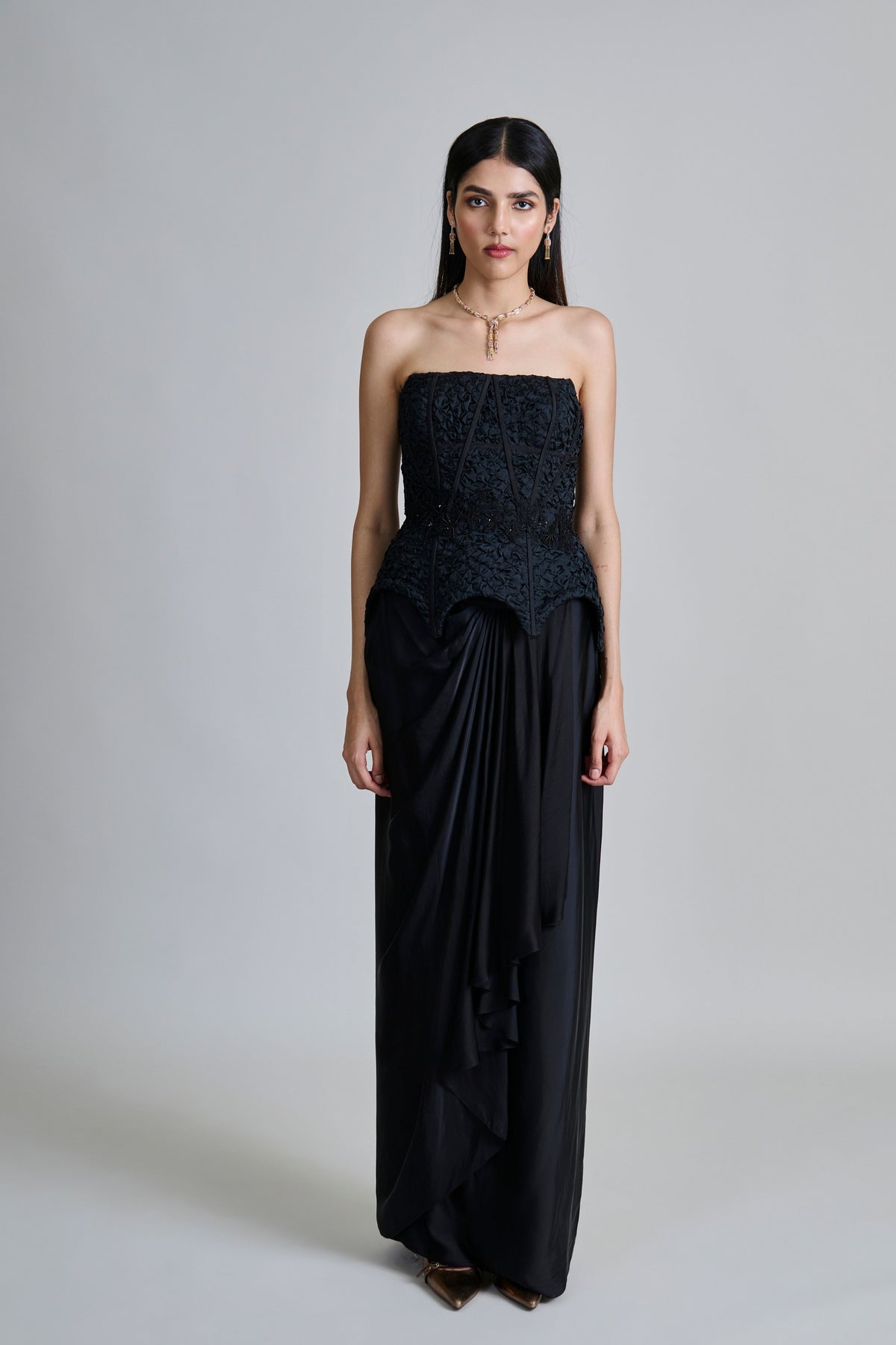 Ciara Black Skirt Set