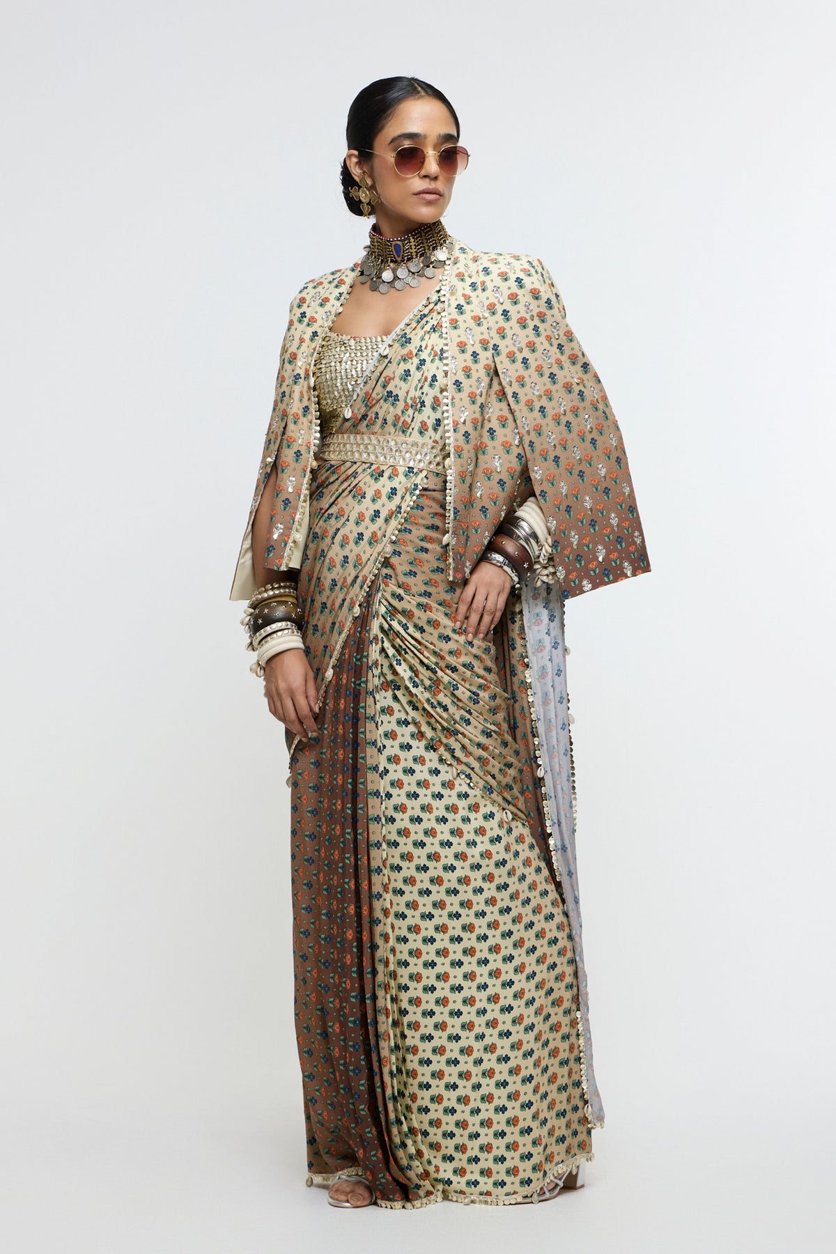 Mahnoor Drape Saree Set