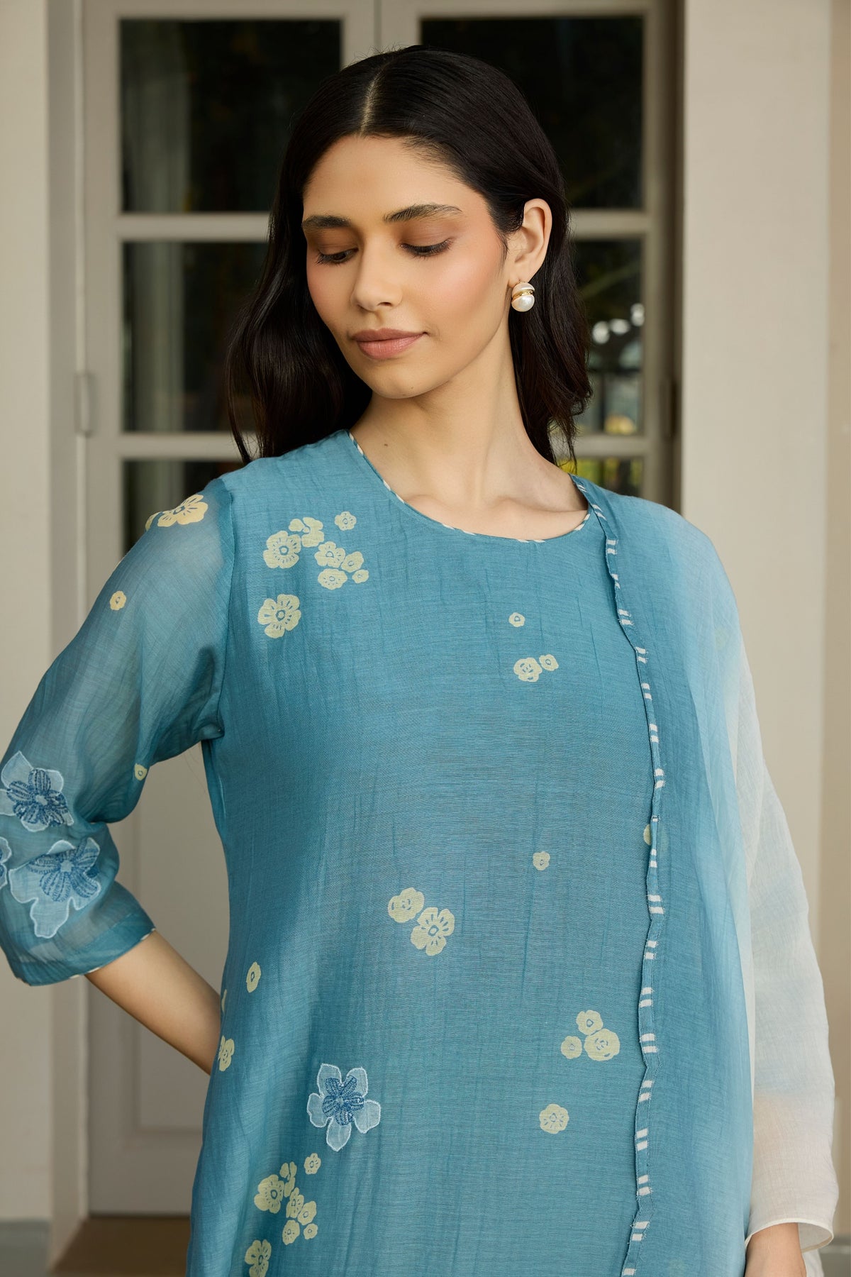 Ocean Applique Kurta Set