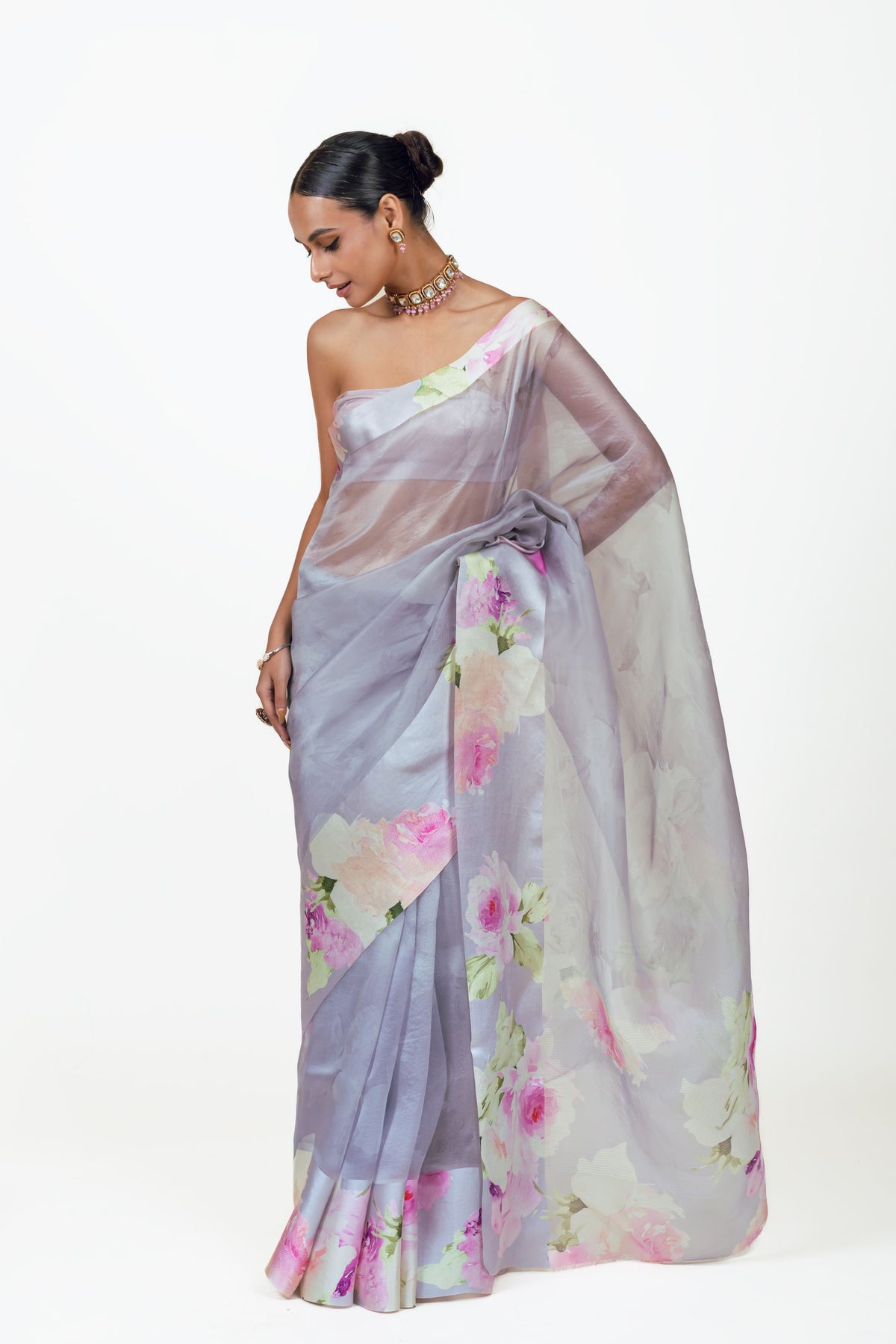 Alea Lavender Organza Saree