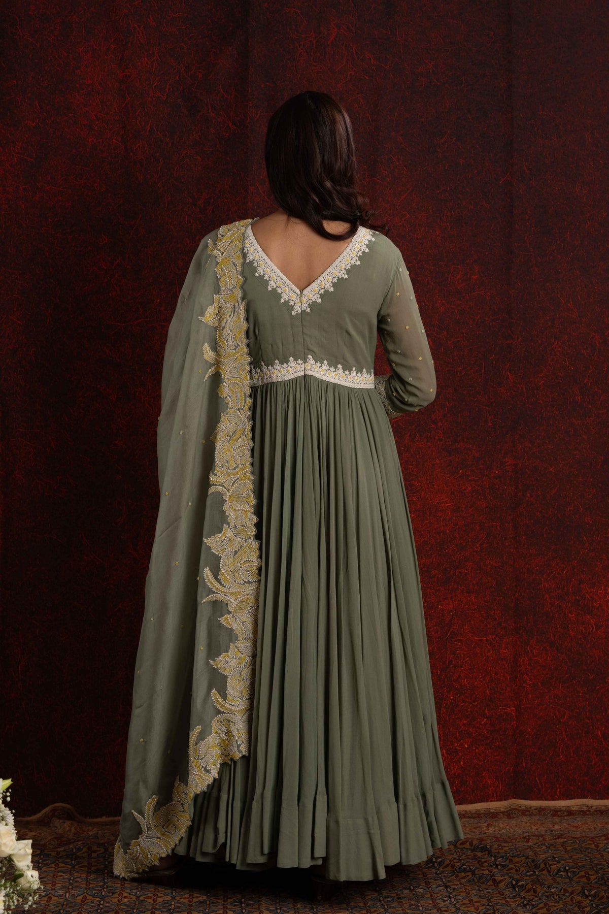 Green Anarkali Set