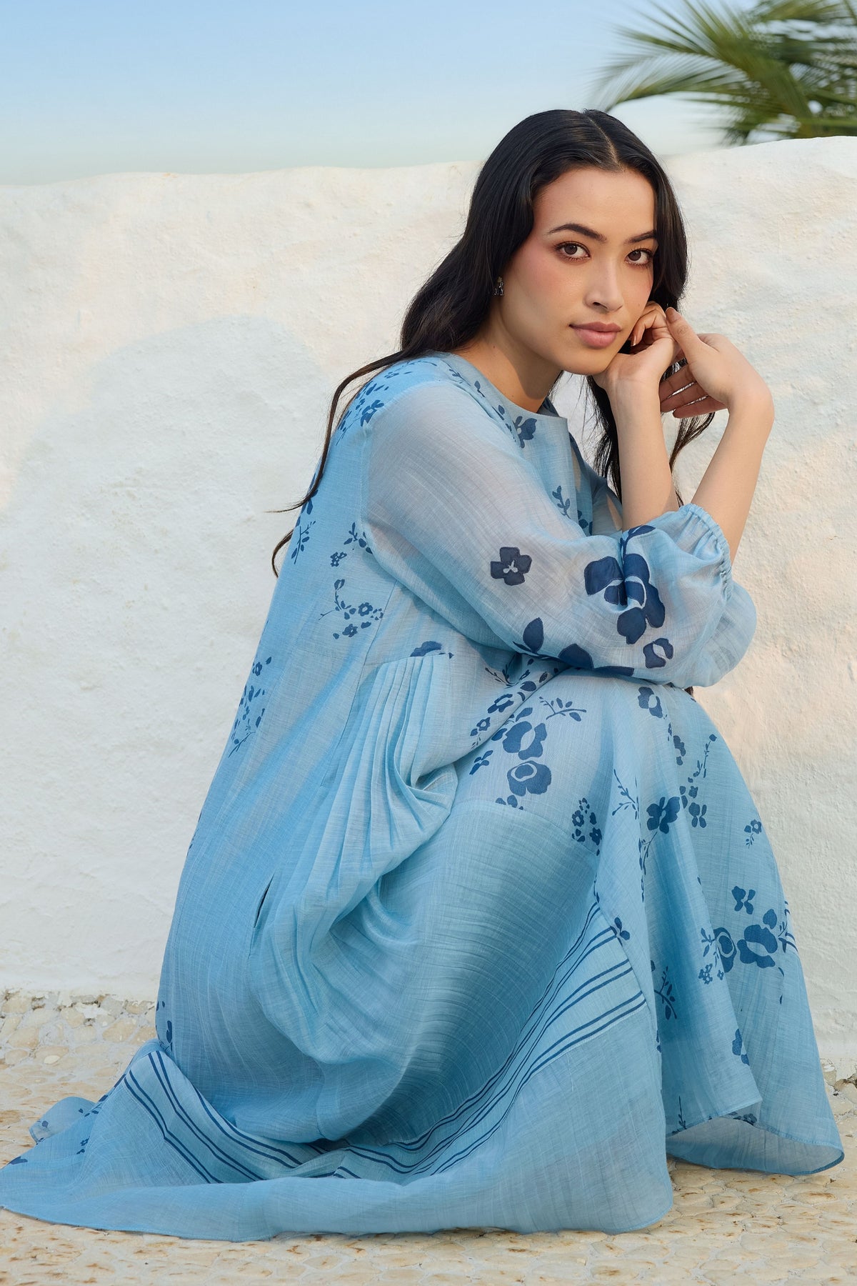 Sky Floral Dress